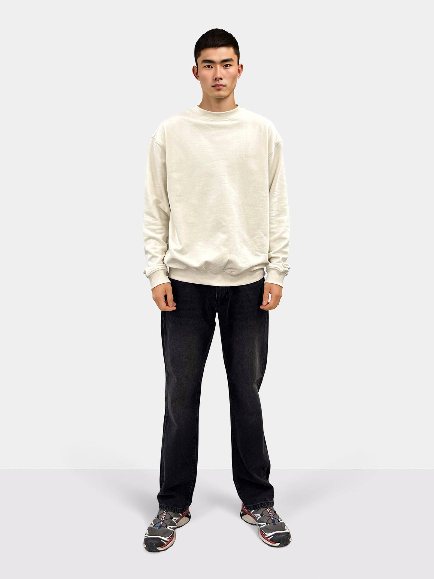 Woodbird WBCane Sip Crew Sweats Off White