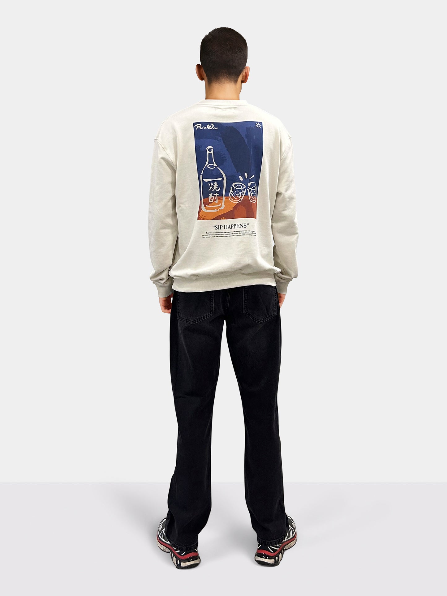 Woodbird WBCane Sip Crew Sweats Off White