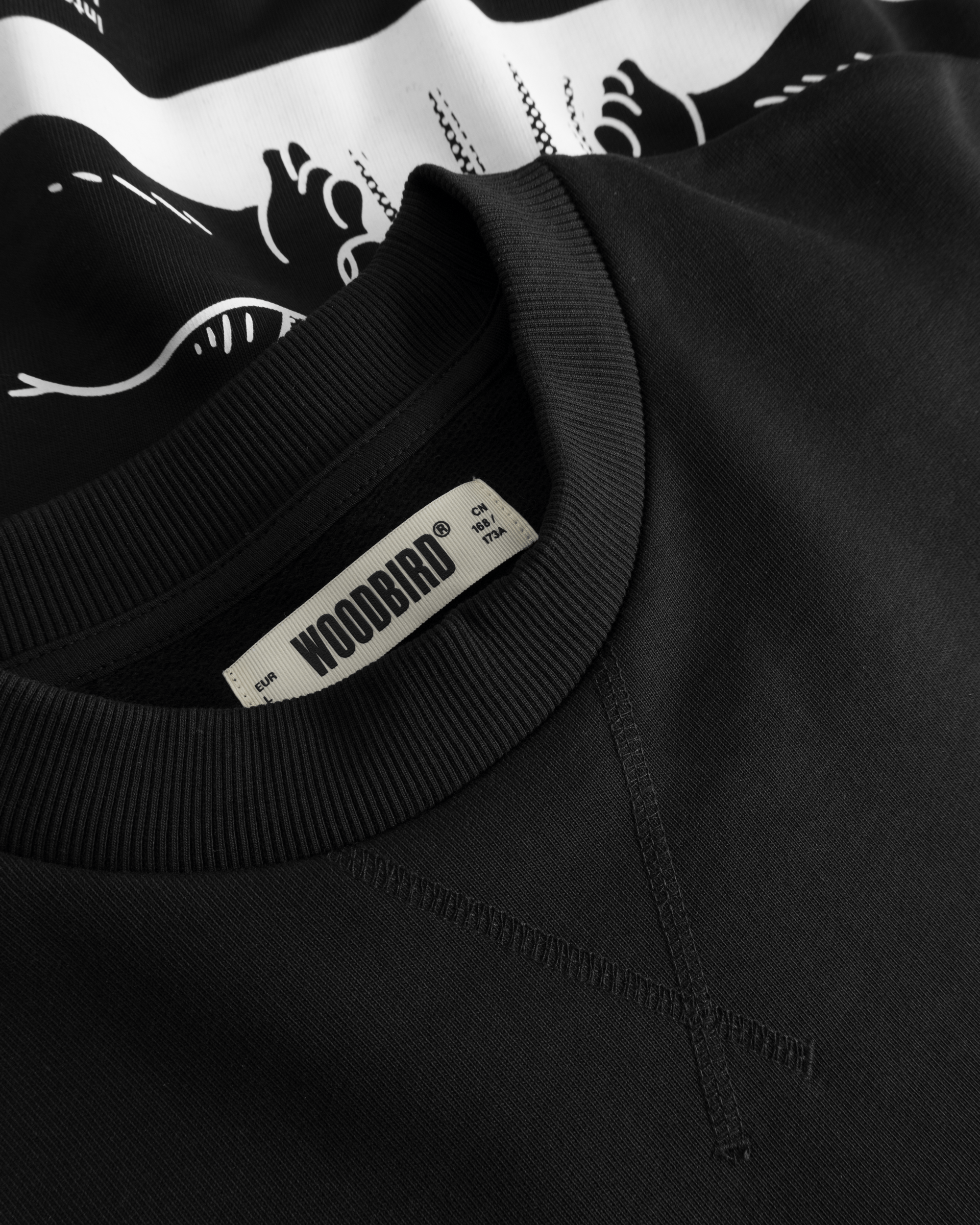 Woodbird WBCane Sumo Crew Sweats Black