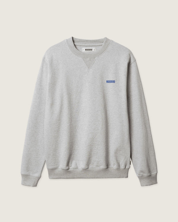Woodbird WBCane Truck Crew Sweats Light Grey Melange
