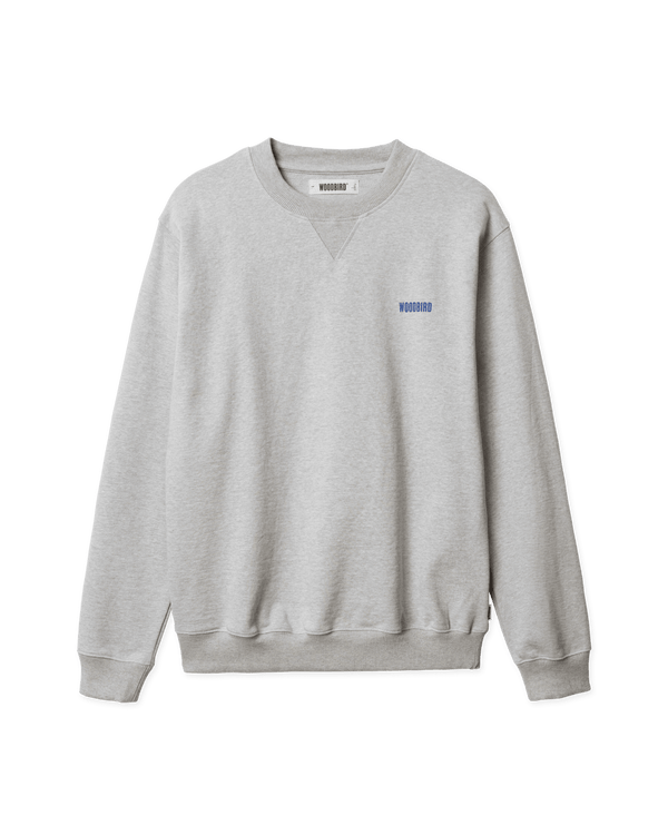 Woodbird WBCane Truck Crew Sweats Light Grey Melange