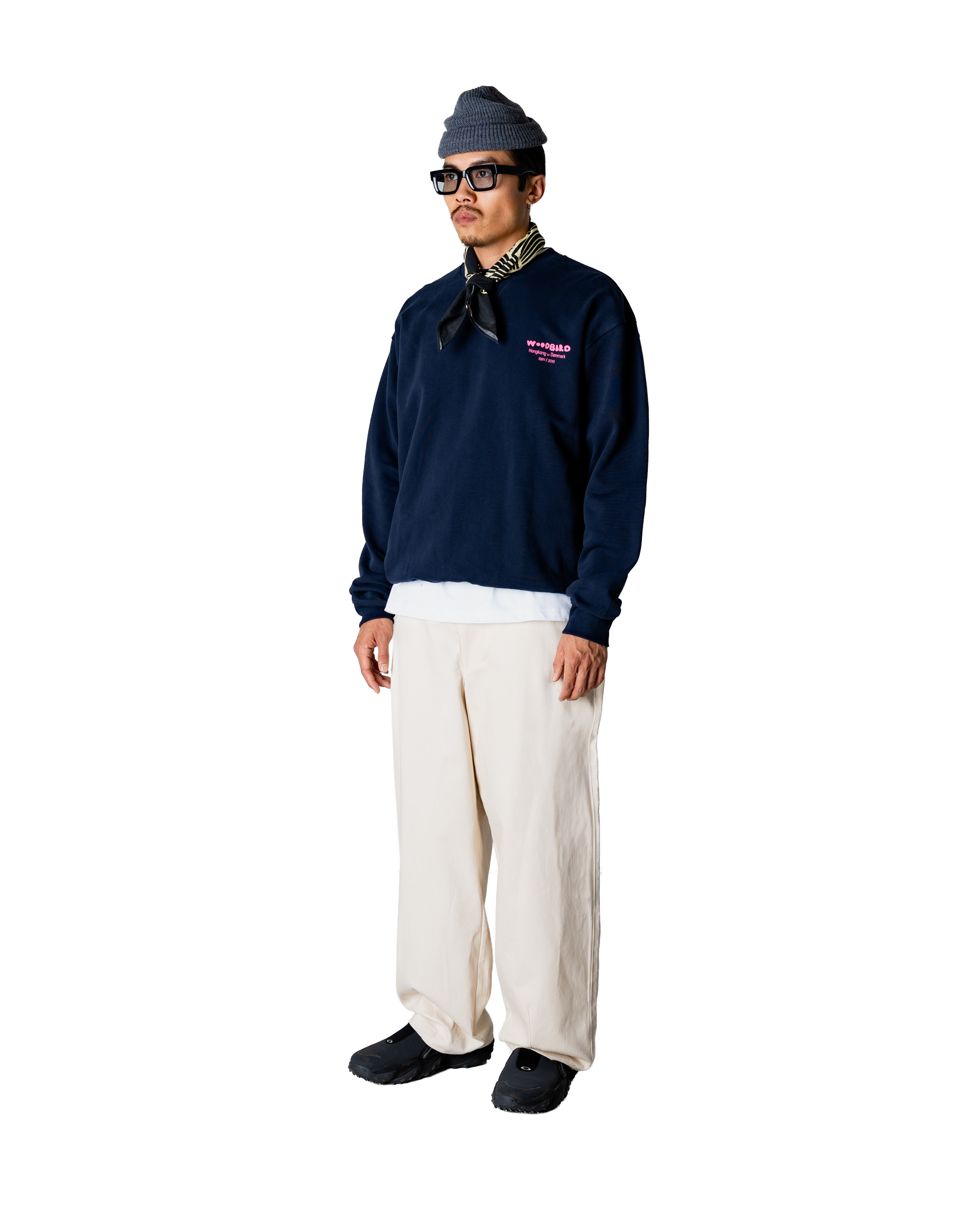Woodbird WBCane Wok Crew Sweats Dark Navy