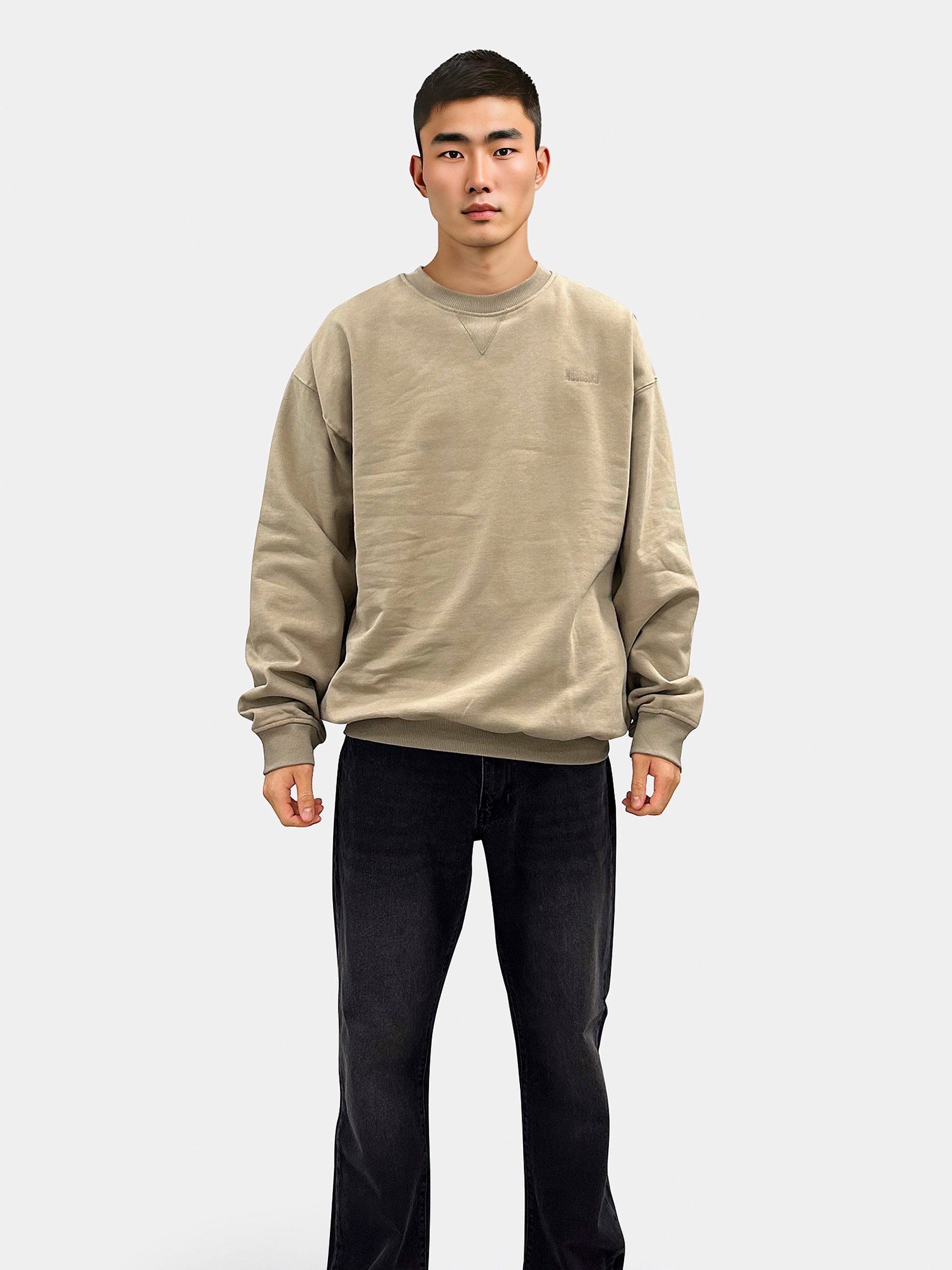 Woodbird WBCope Home Crew Sweats Dark Beige