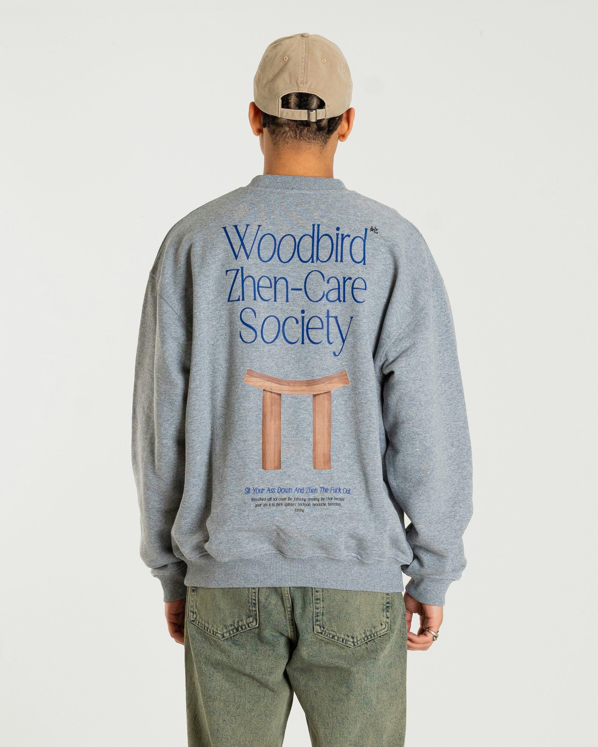 Woodbird WBCope Zhen Crew Sweats Grey Melange