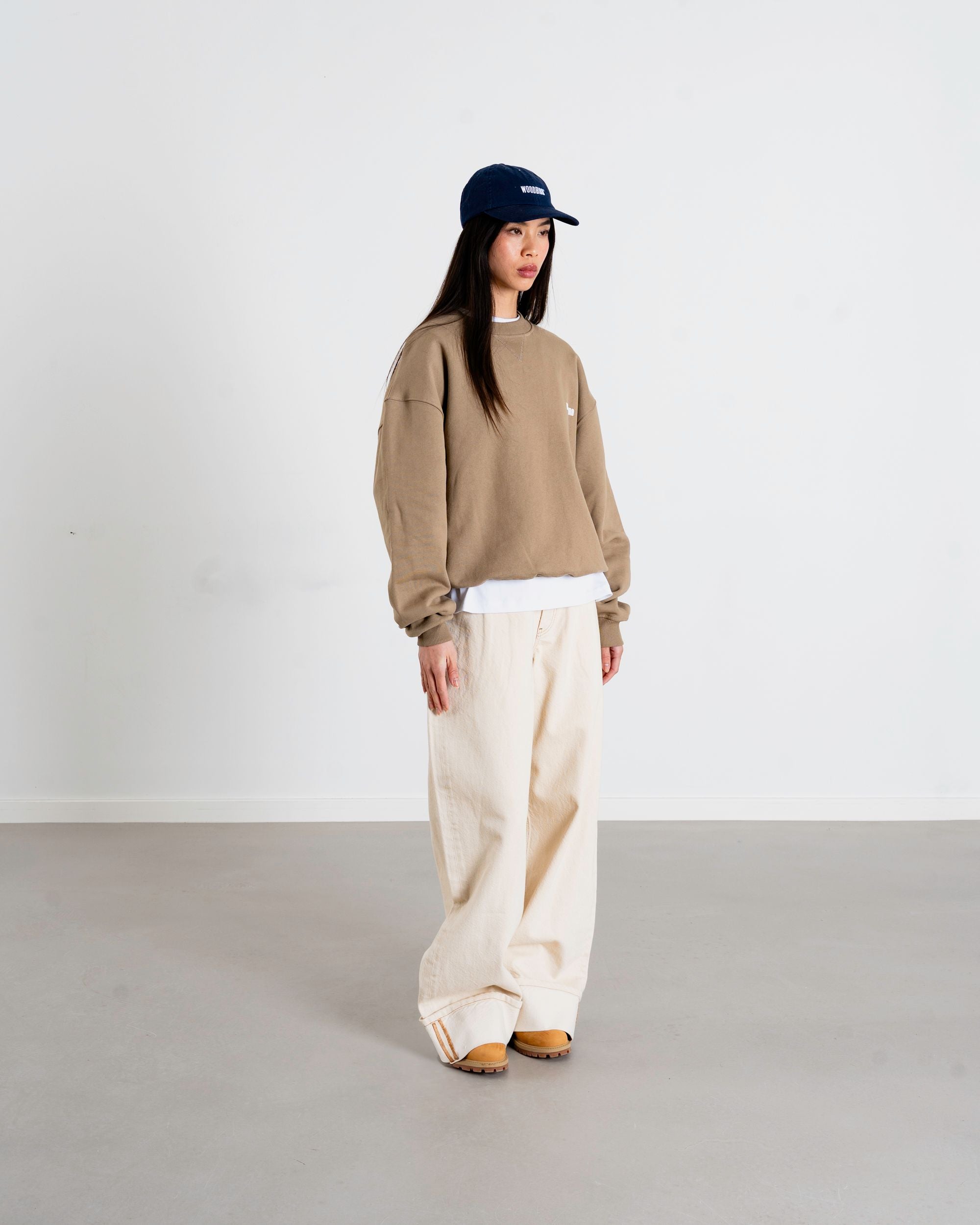 Woodbird Female WBCupe Home Crew Sweats Khaki