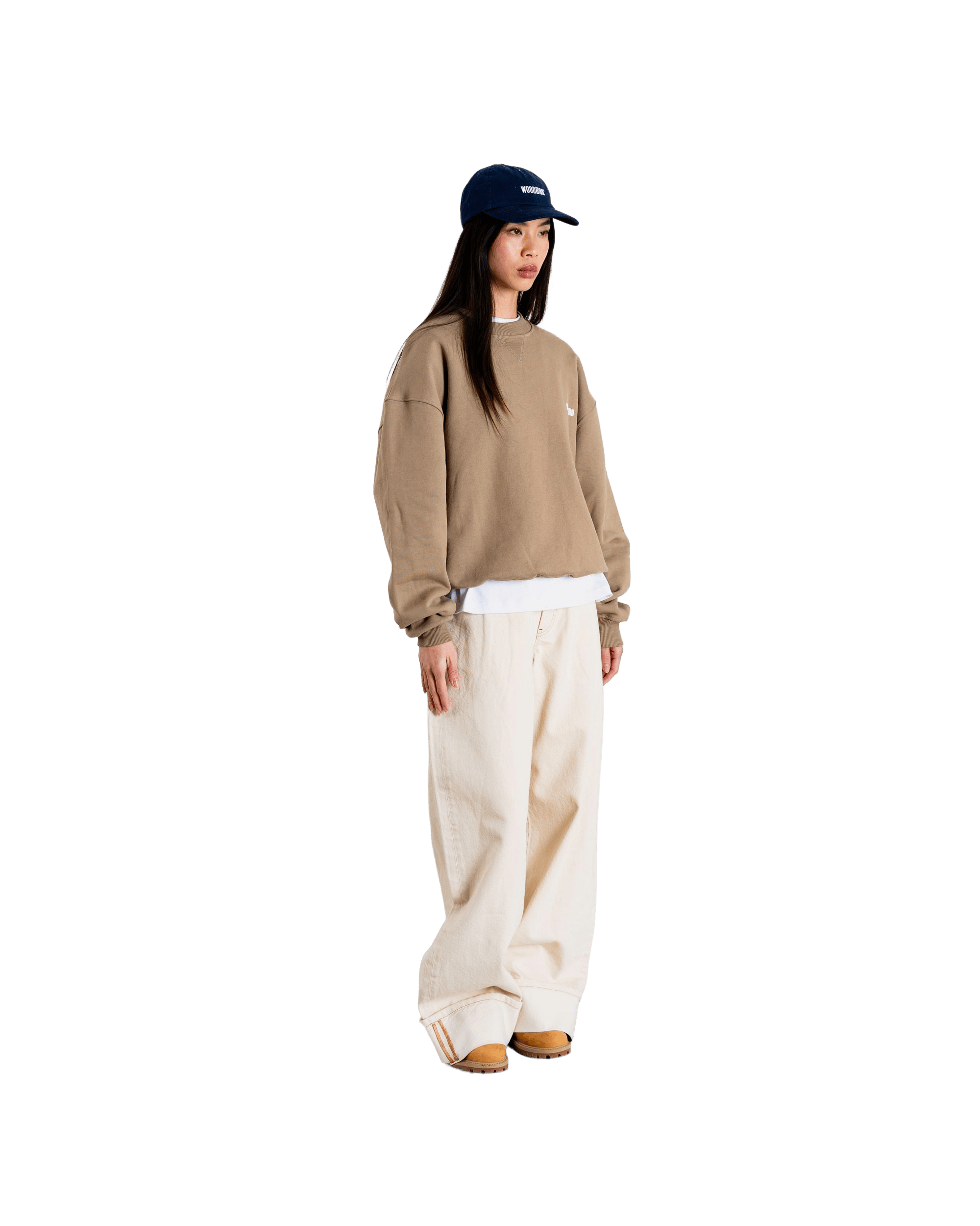 Woodbird Female WBCupe Home Crew Sweats Khaki