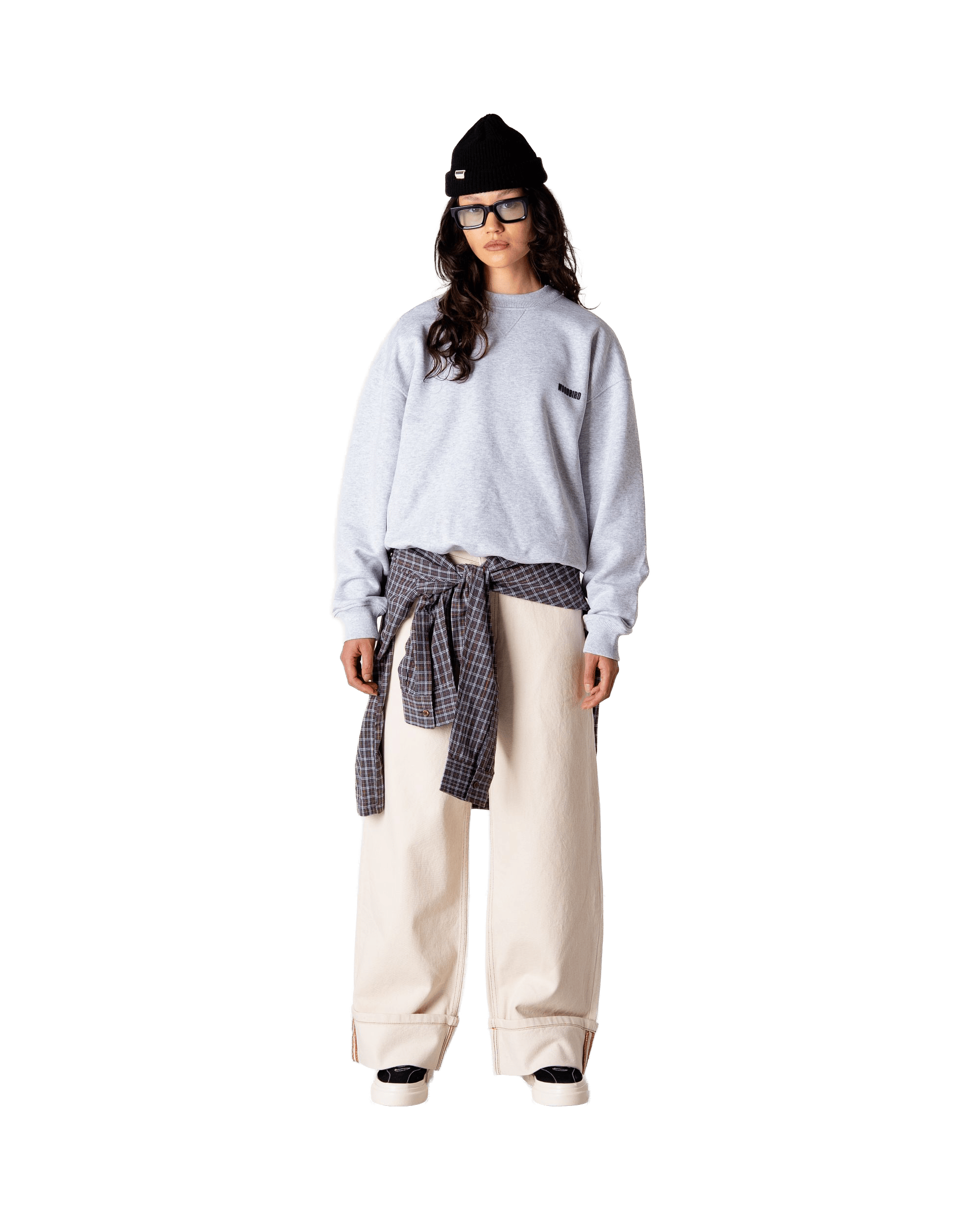 Woodbird Female WBCupe Home Crew Sweats Snow Melange
