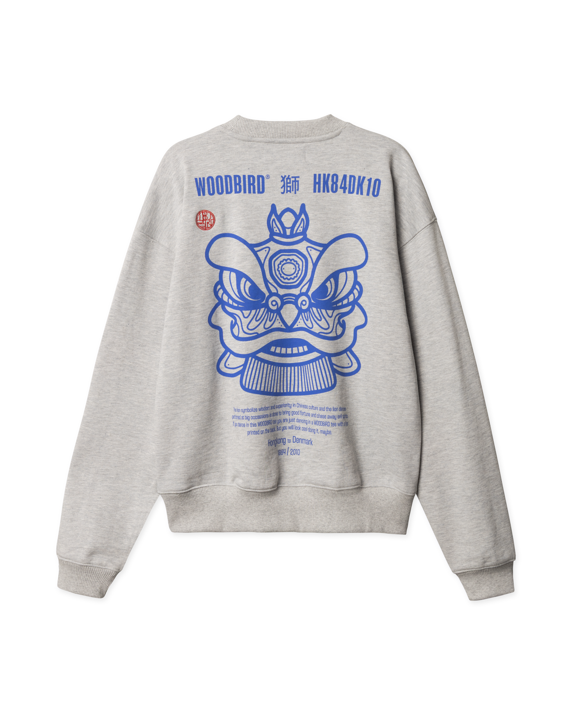 Woodbird Female WBCupe Lion Crew Sweats Light Grey Melange