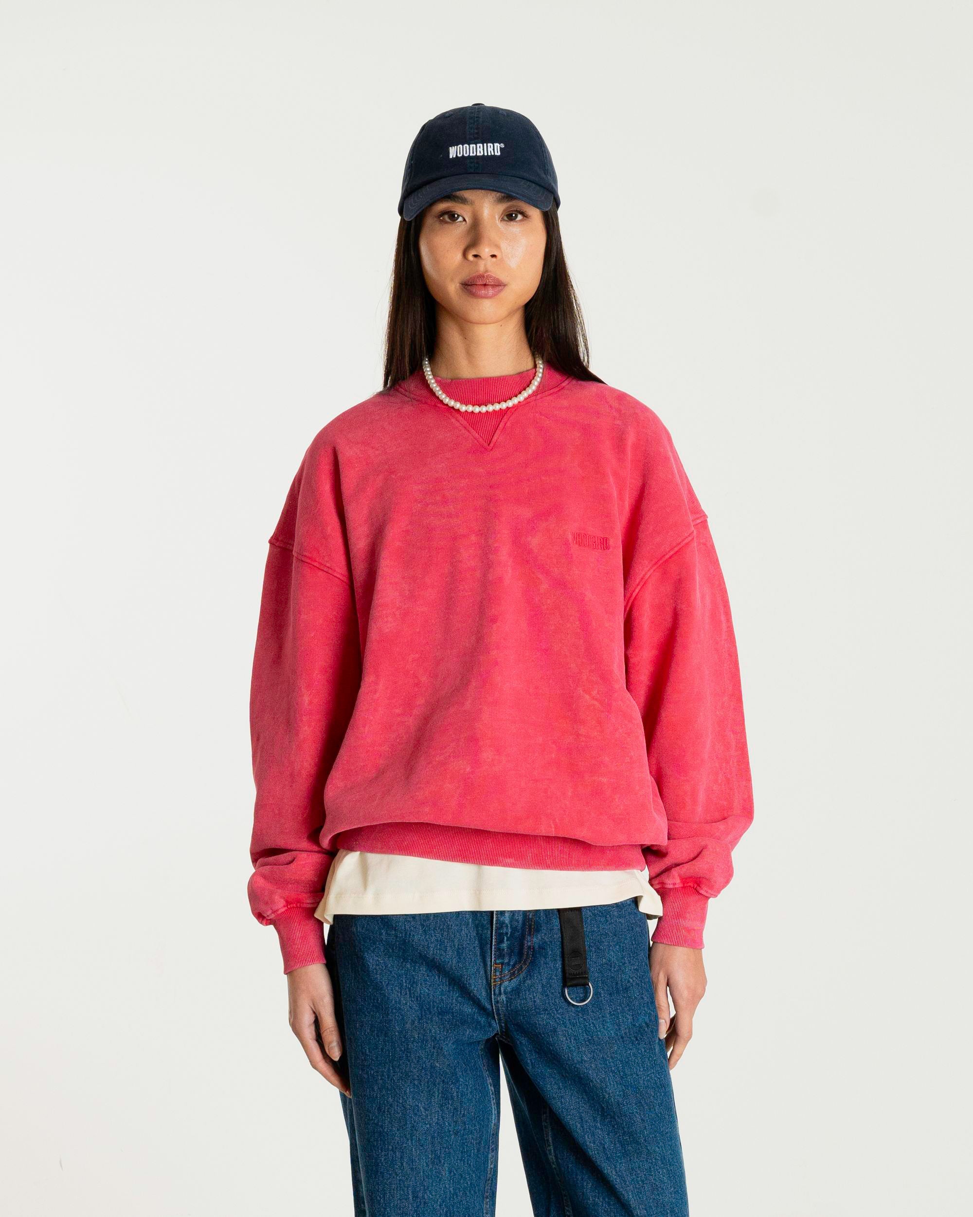 WBCupe Washed Crew - Dark Pink – Woodbird