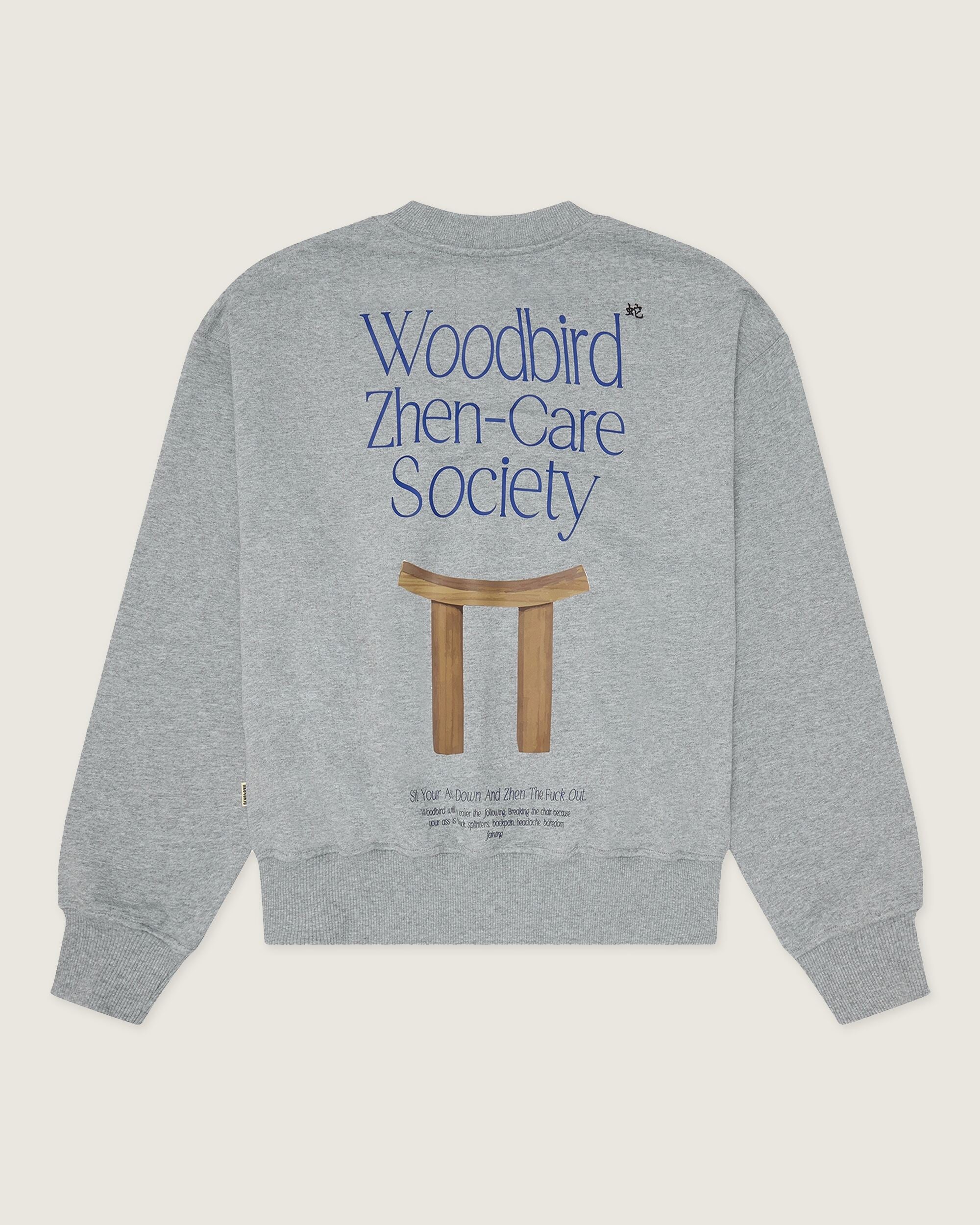 Woodbird Female WBCupe Zhen Crew Sweats Grey Melange