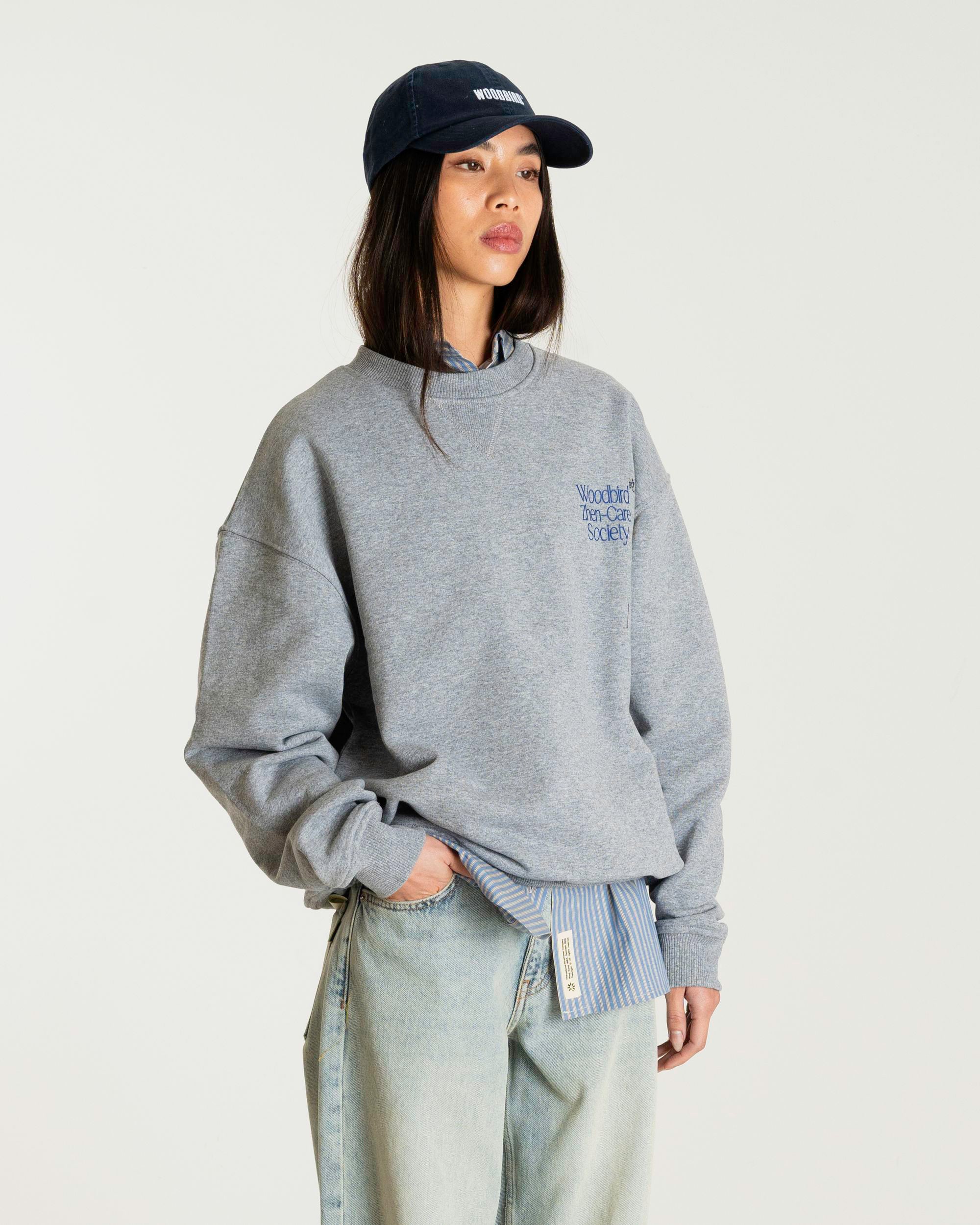 Woodbird Female WBCupe Zhen Crew Sweats Grey Melange