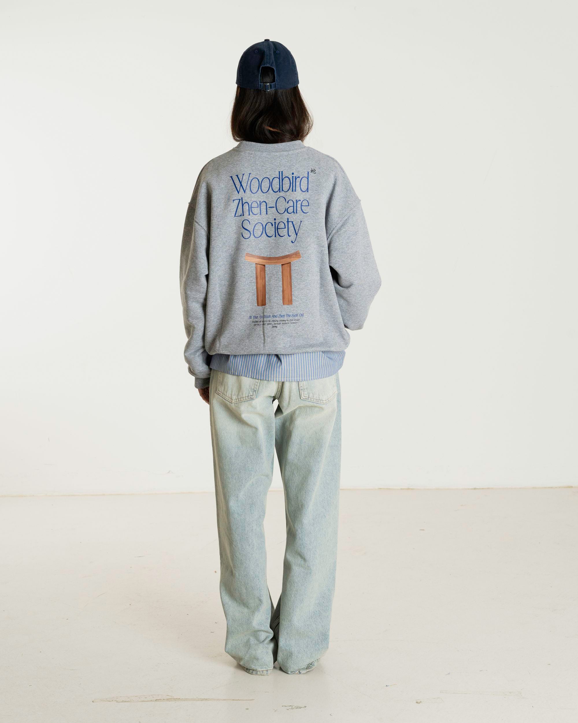 Woodbird Female WBCupe Zhen Crew Sweats Grey Melange