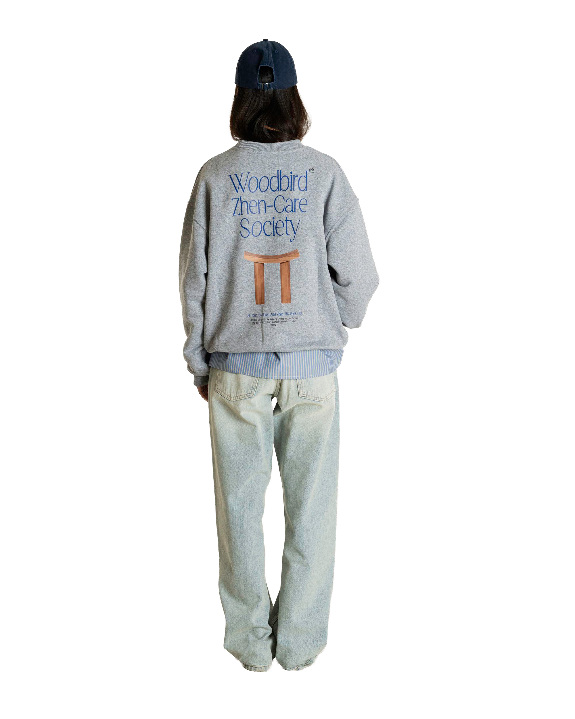 Woodbird Female WBCupe Zhen Crew Sweats Grey Melange