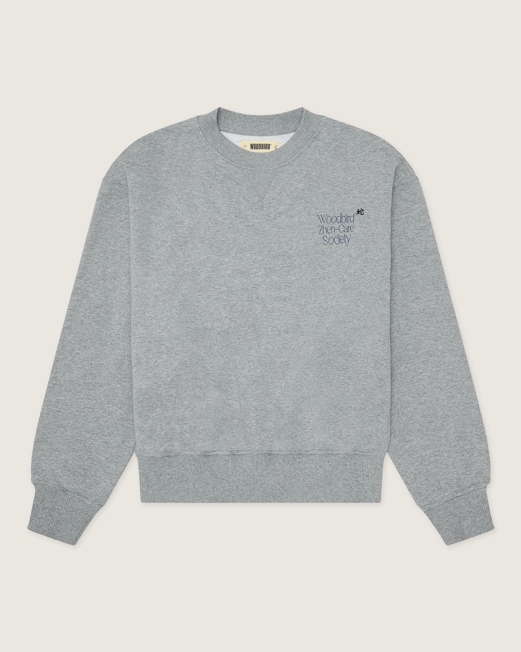 Woodbird Female WBCupe Zhen Crew Sweats Grey Melange
