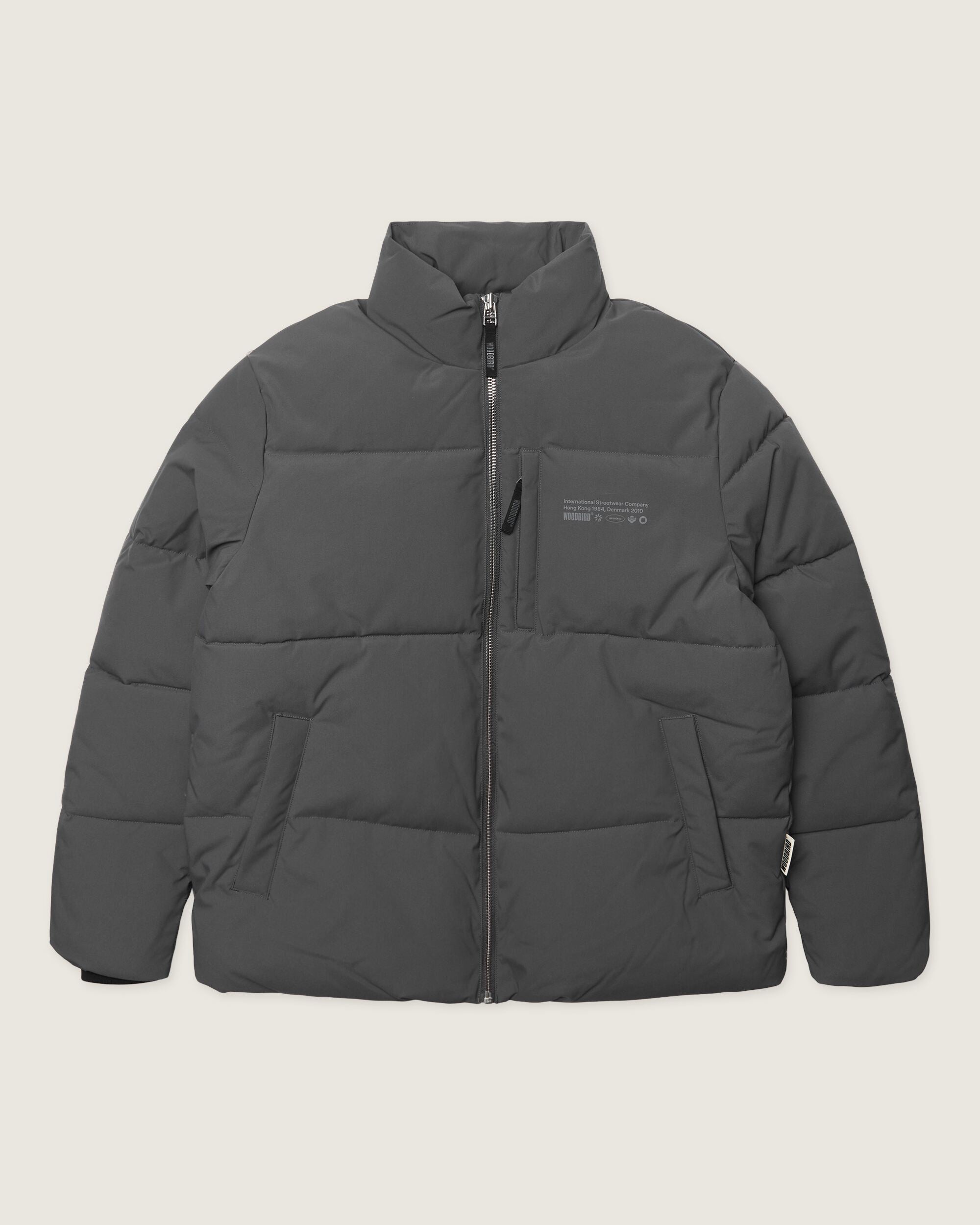 Woodbird WBDapper Puff Jacket Outerwear Antra Grey