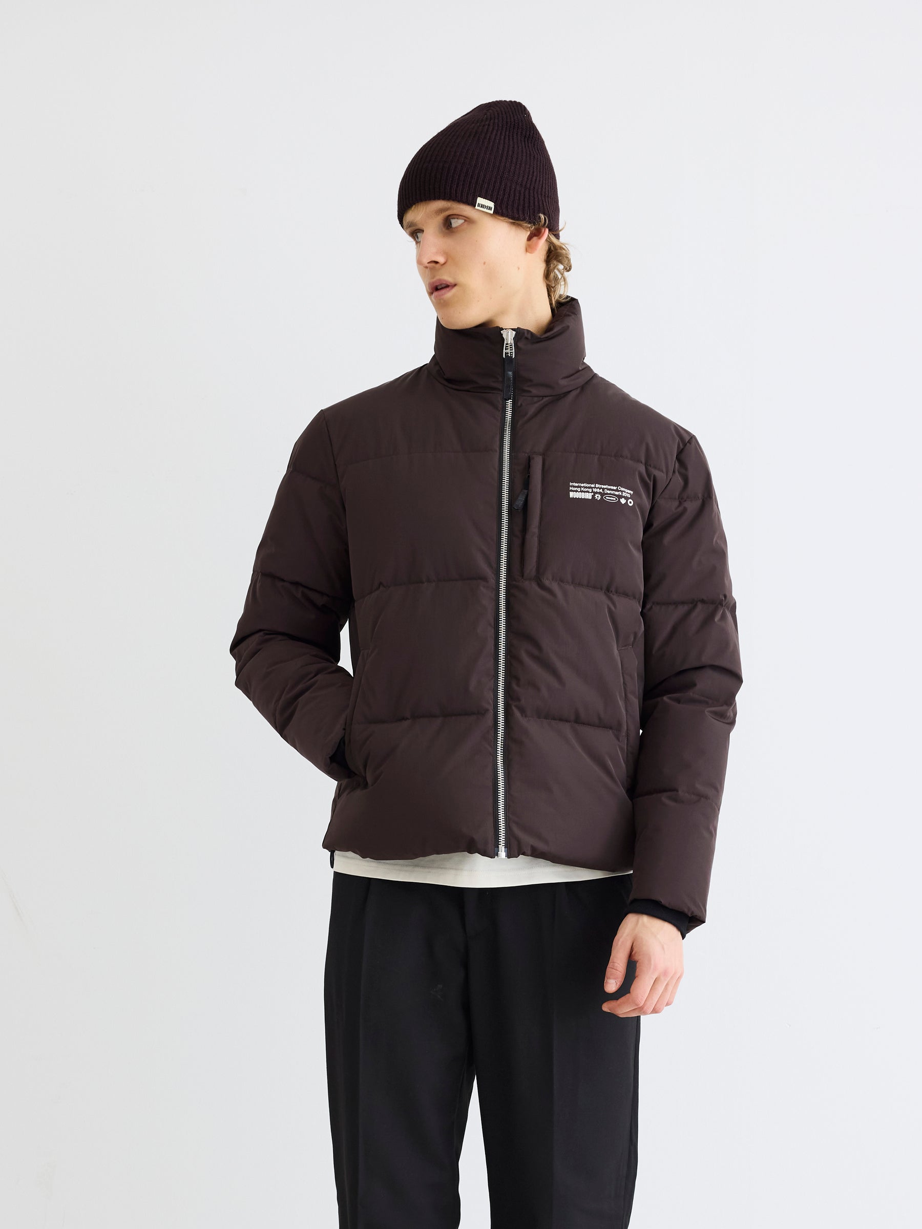 Woodbird WBDapper Puff Jacket Outerwear Chocolate brown