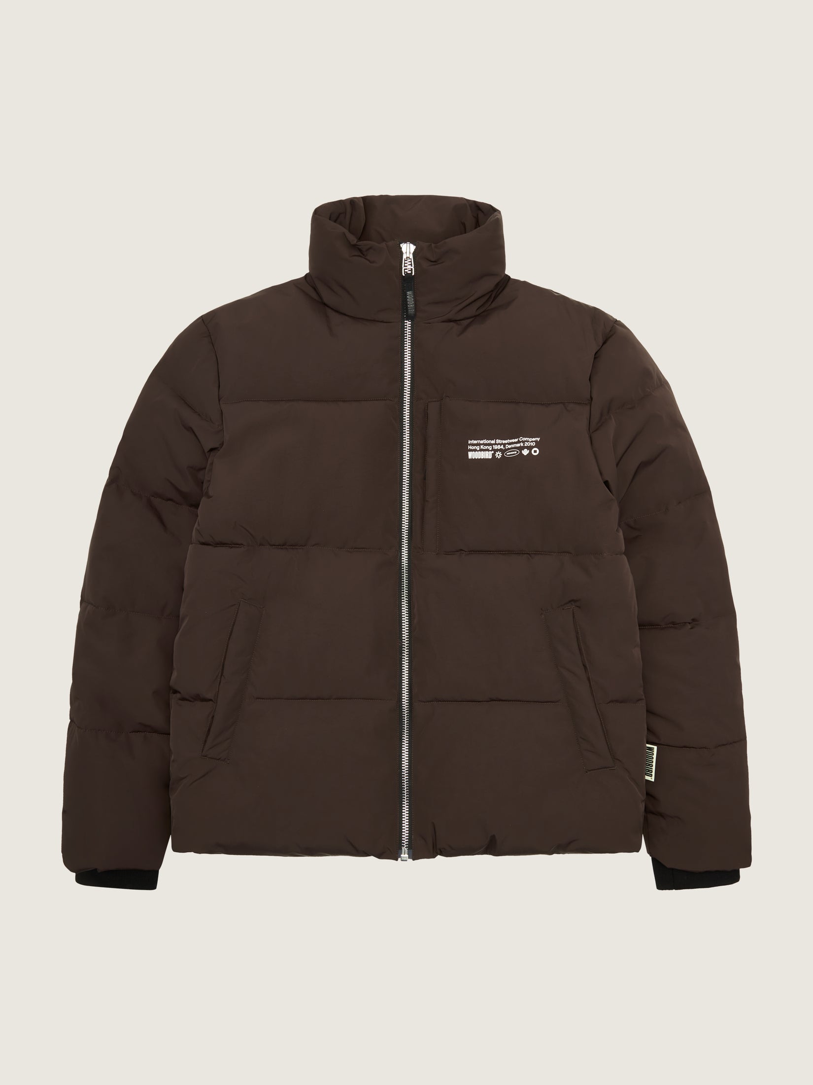 Woodbird WBDapper Puff Jacket Outerwear Chocolate brown