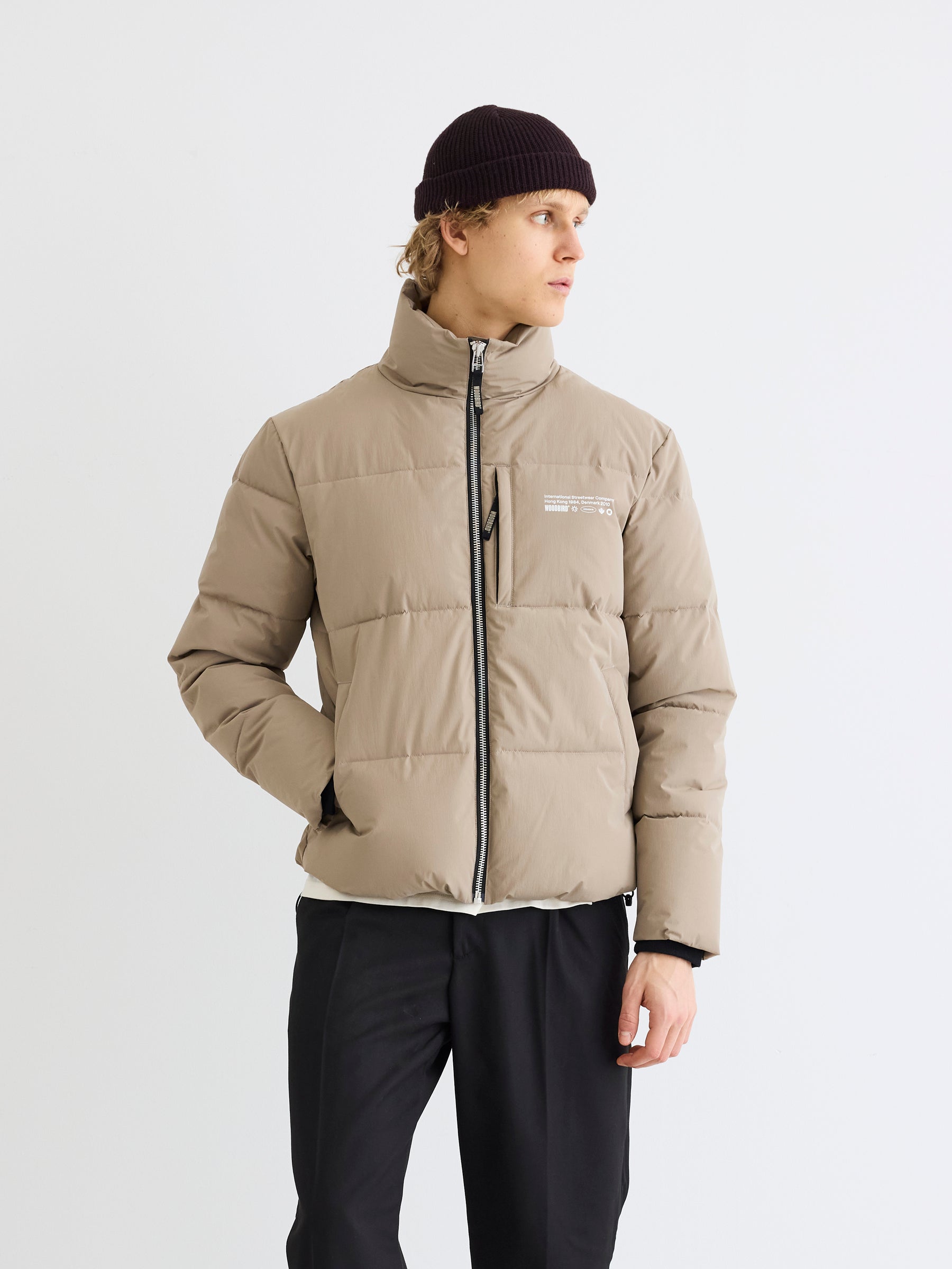 Woodbird WBDapper Puff Jacket Outerwear Stone