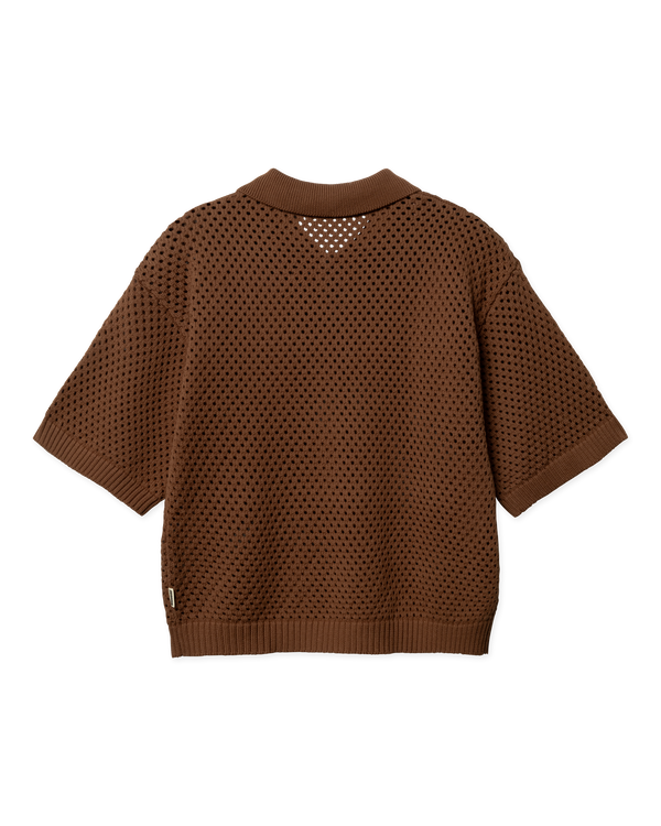 Woodbird Female WBDashy Crade Polo Knits Mid Brown
