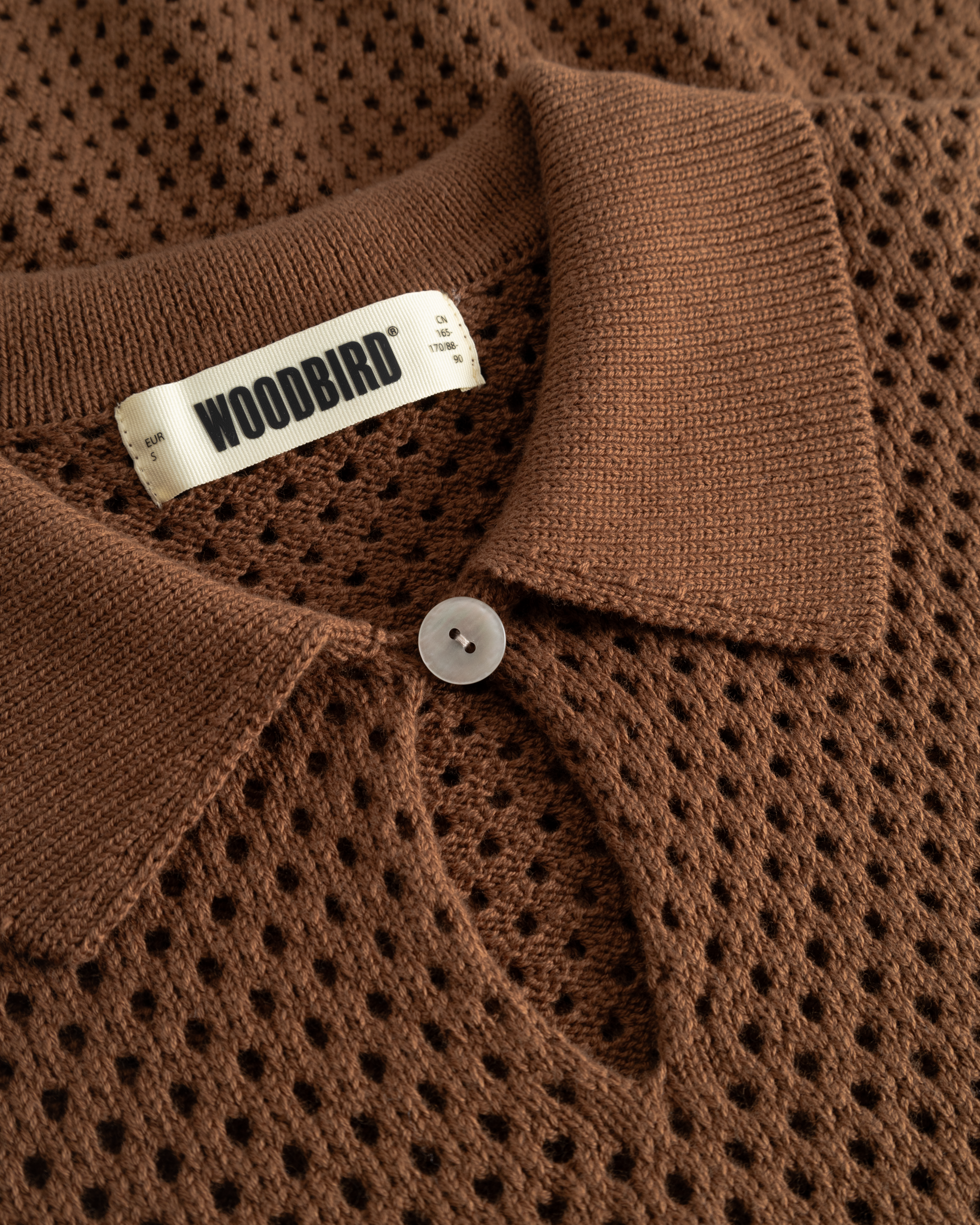 Woodbird Female WBDashy Crade Polo Knits Mid Brown