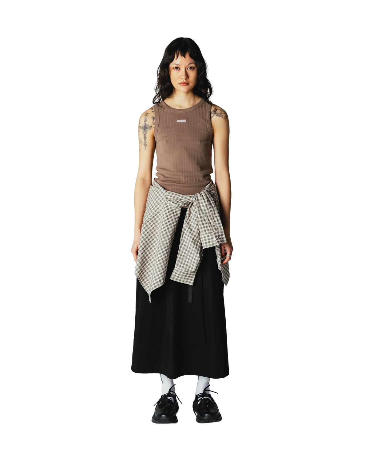 Woodbird Female WBDee Base Tank Top T-Shirts Dark Sand