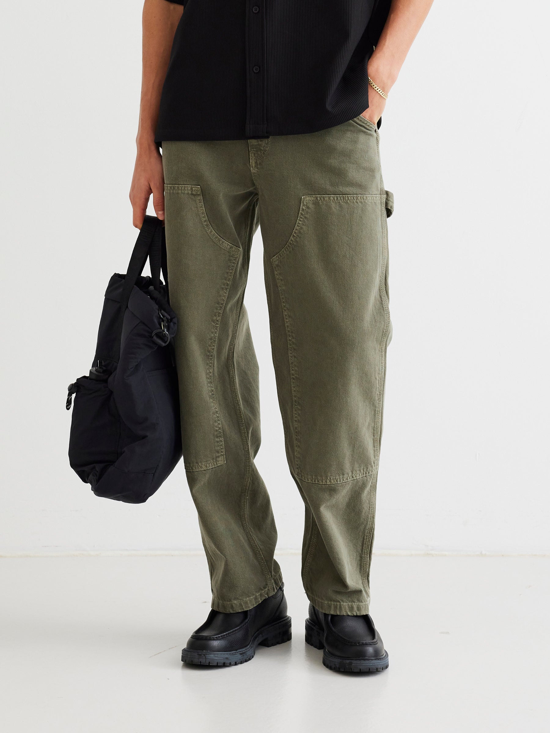 Woodbird WBDizzon Carpenter Pants Dust Green