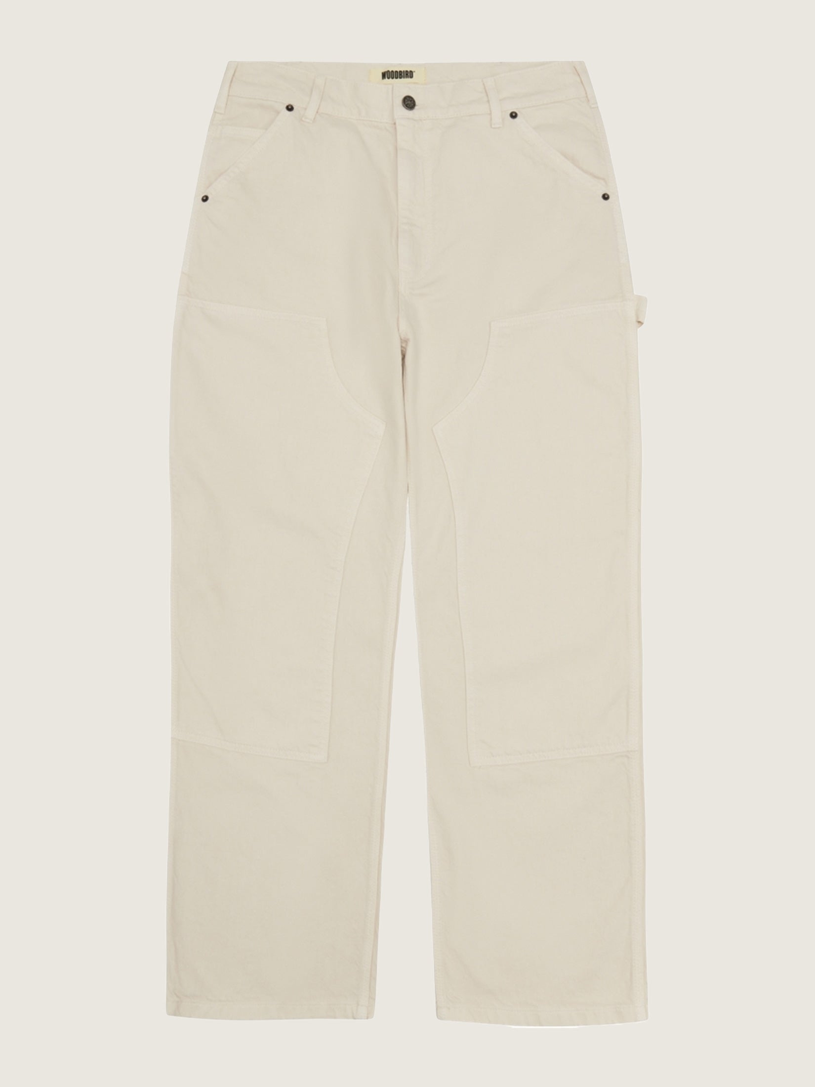 Woodbird WBDizzon Carpenter Pants Off White