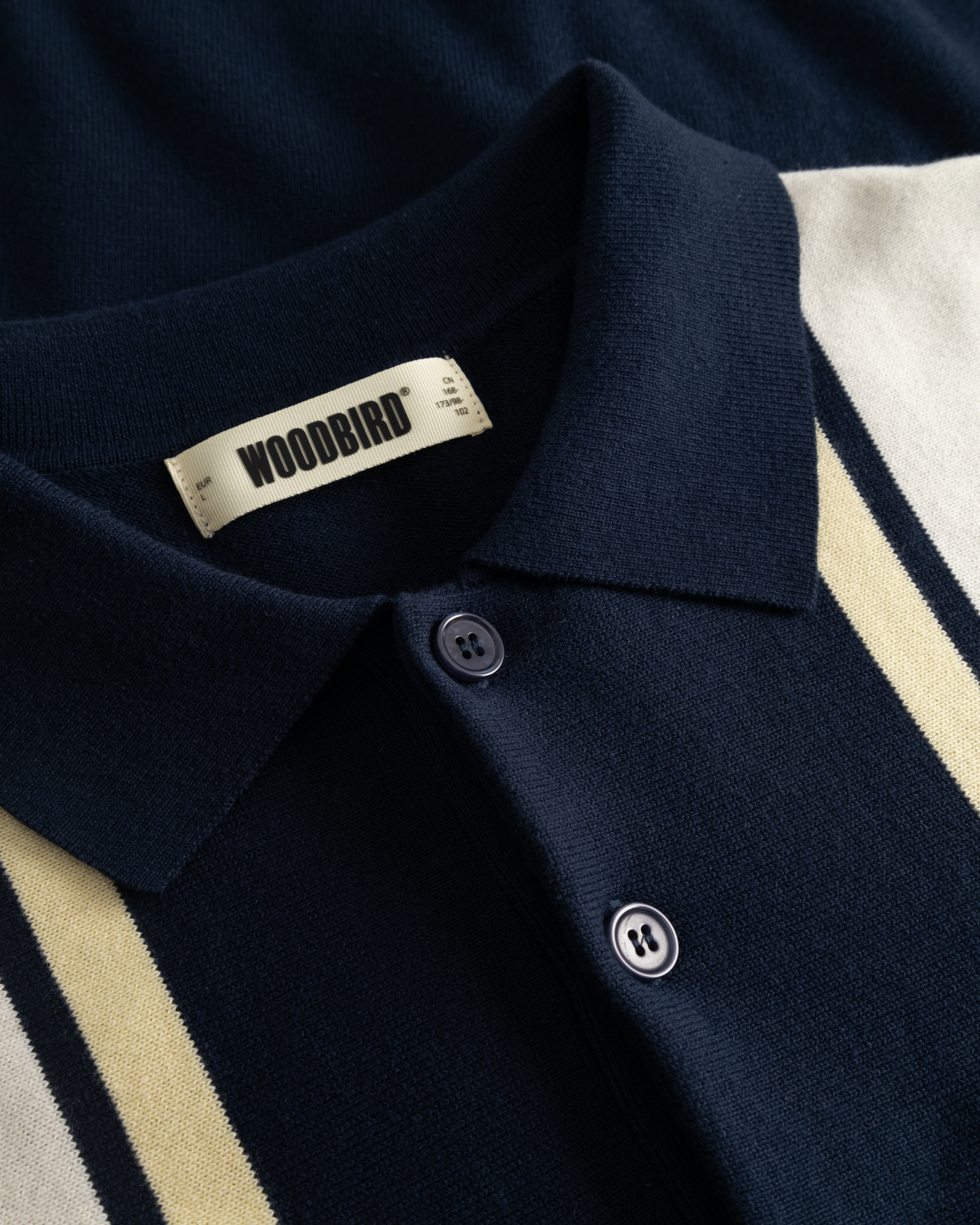 Woodbird WBDom Gran Polo Knits Dark Navy
