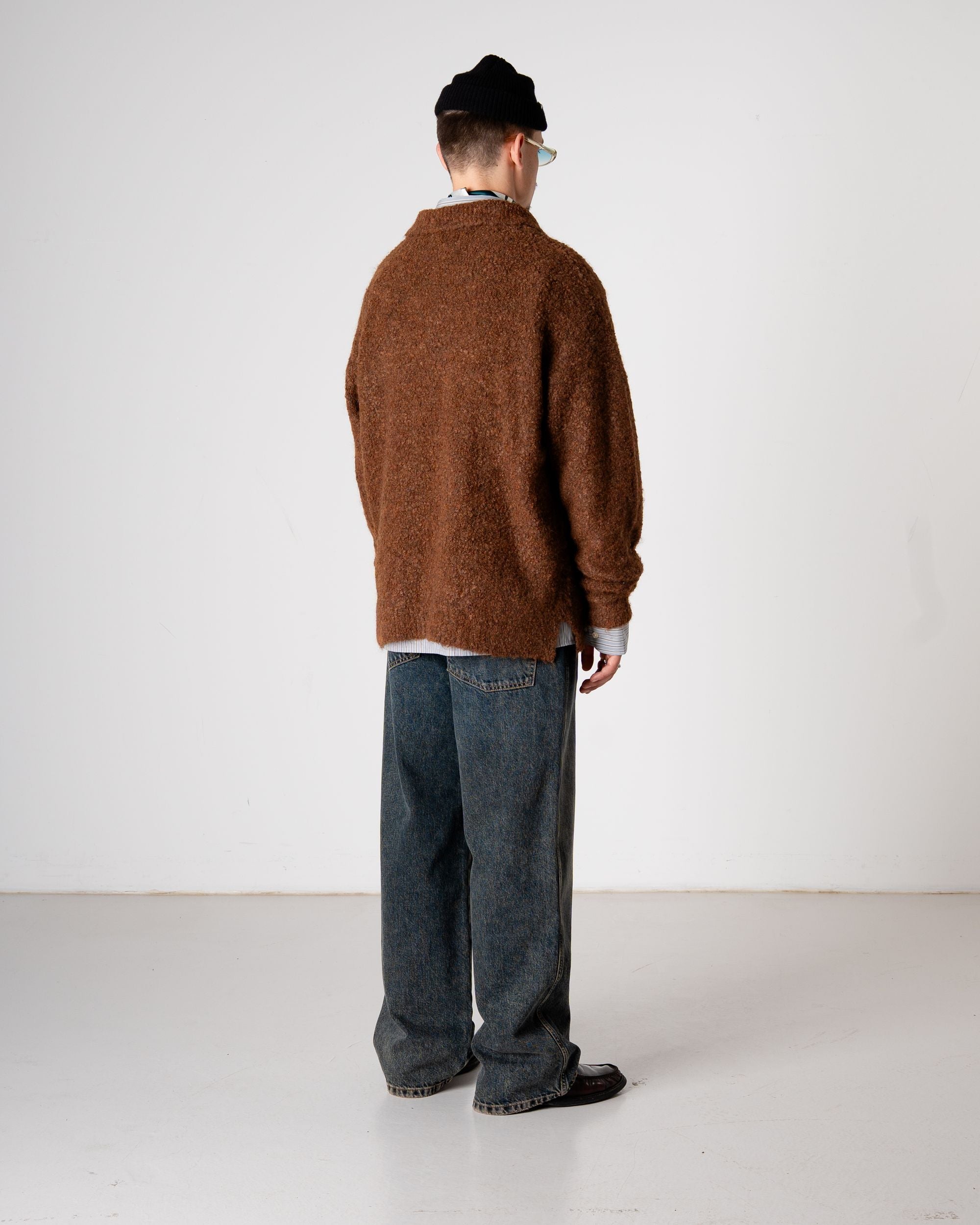 Woodbird WBDom Loop Polo Knits Dark Brown