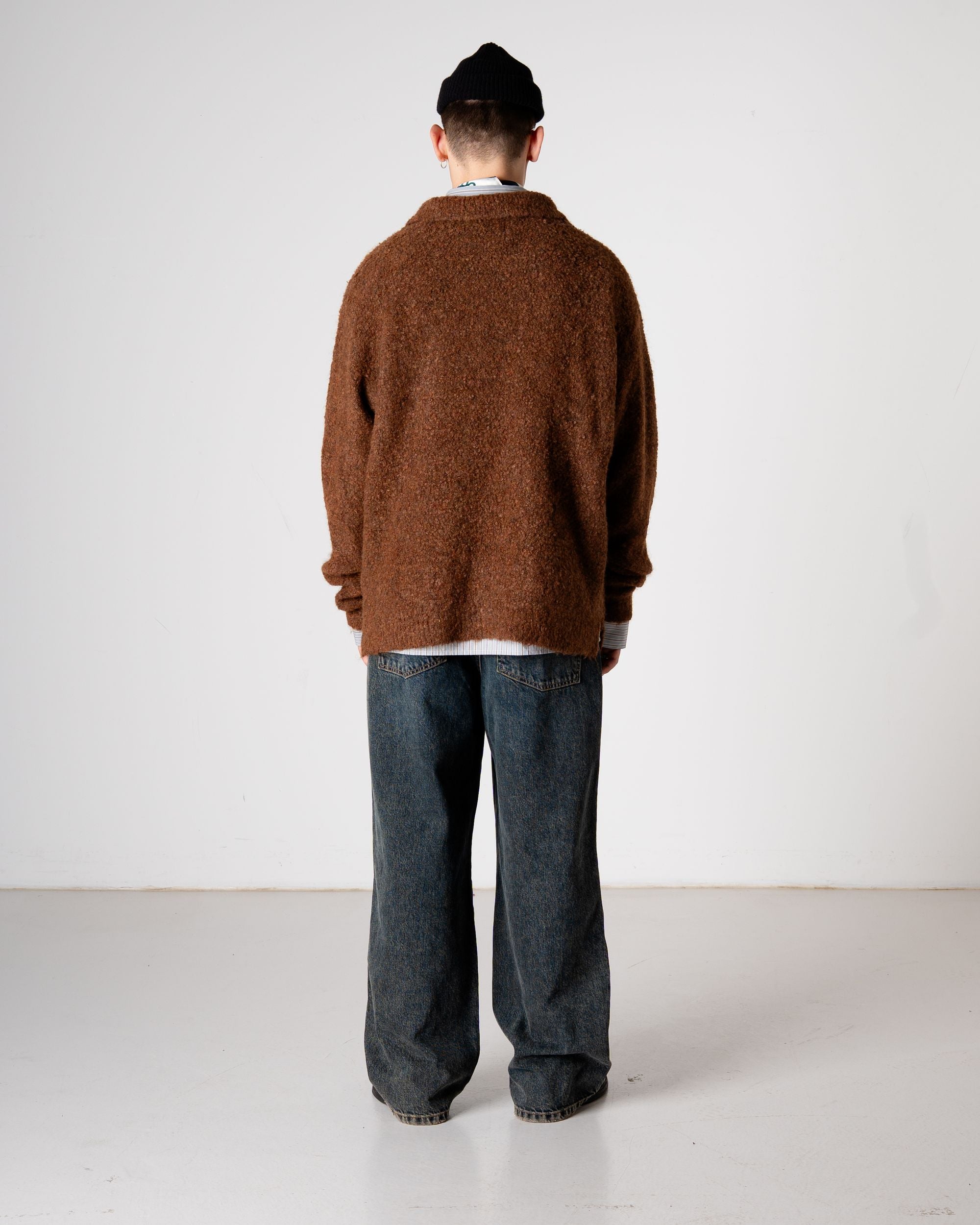 Woodbird WBDom Loop Polo Knits Dark Brown
