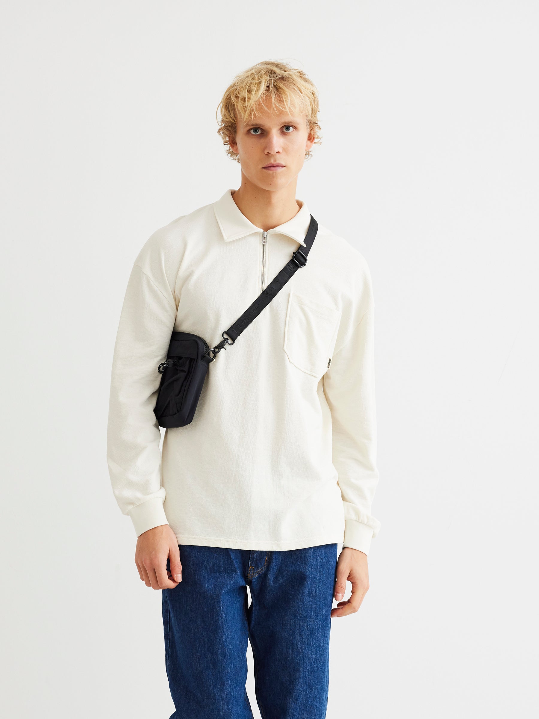 Woodbird WBDom Terry Polo Sweats Off White