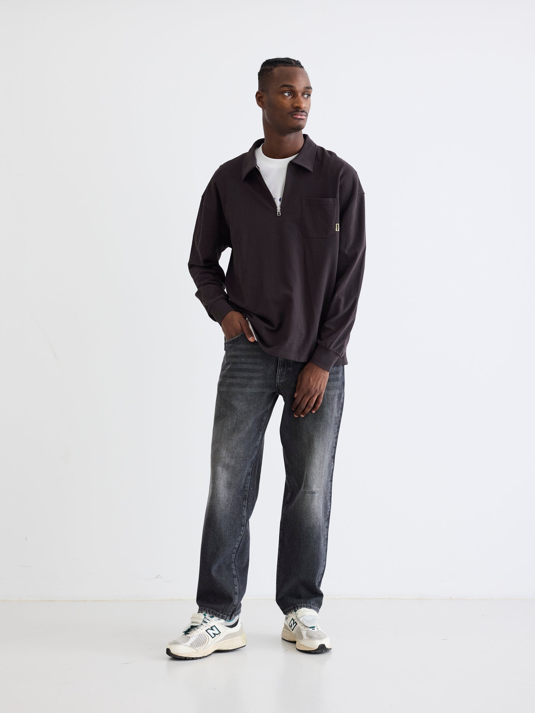 Woodbird WBDom terry Polo Sweats Chocolate brown