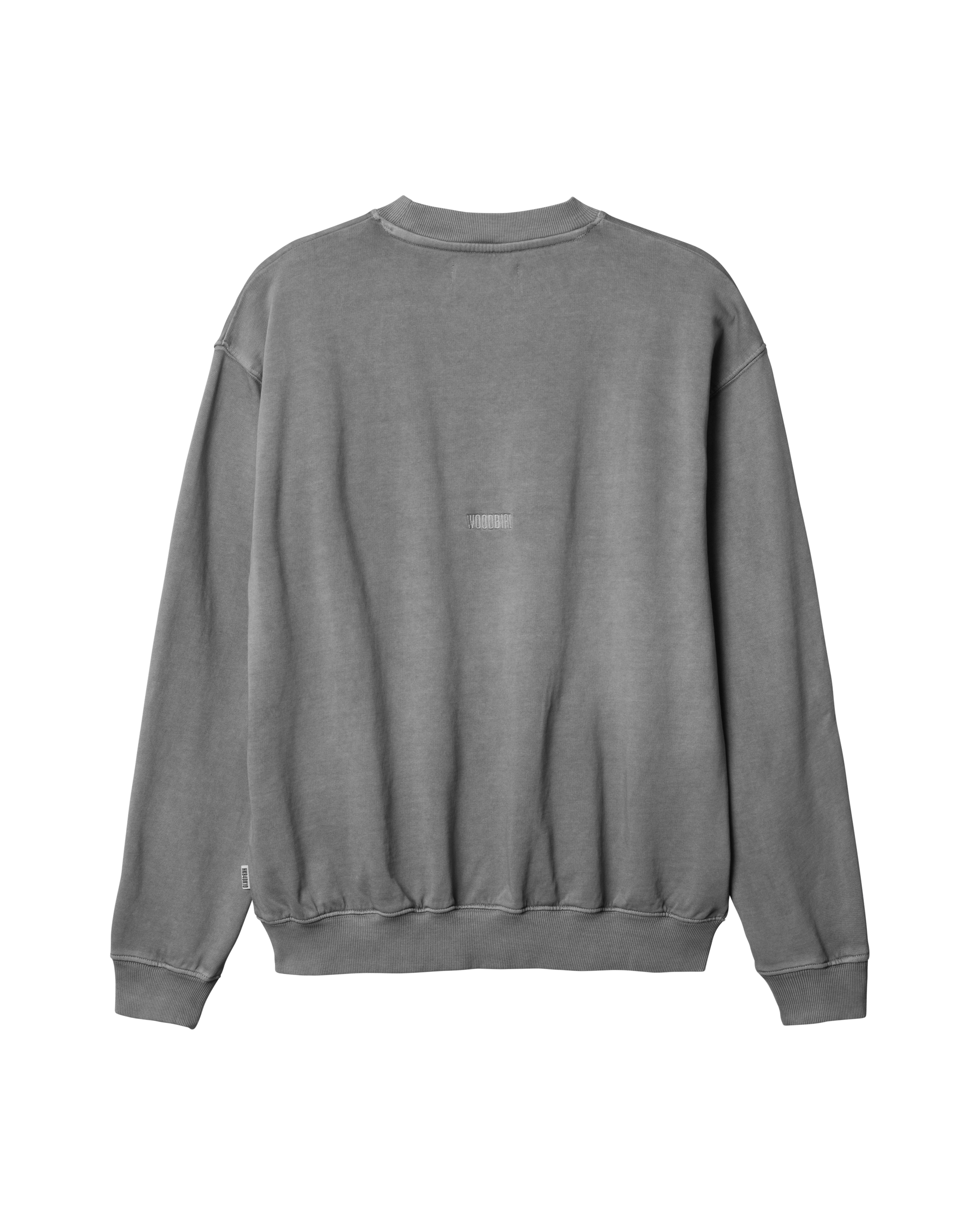 Woodbird WBDon Washed Crew Sweats Antra Grey