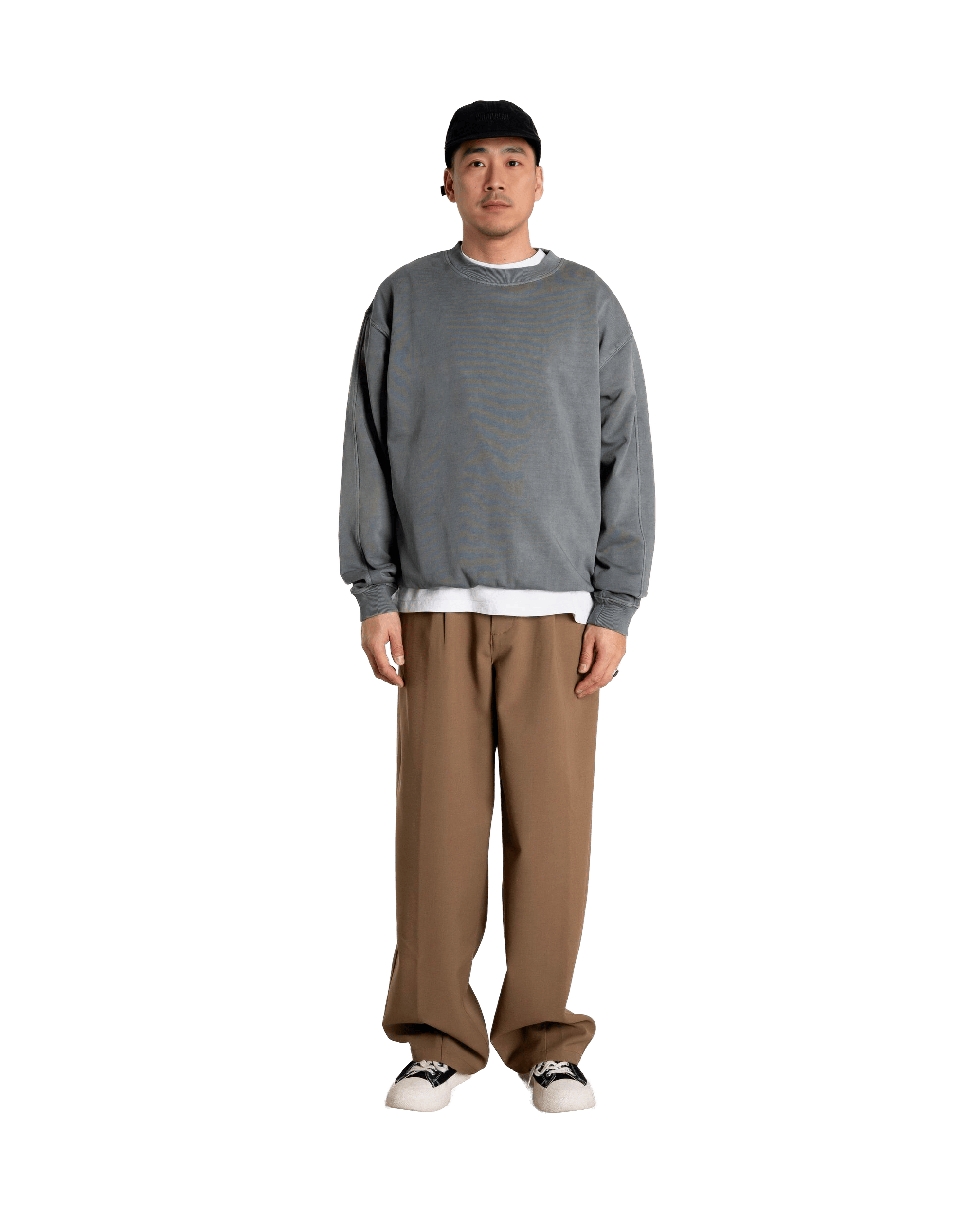 Woodbird WBDon Washed Crew Sweats Antra Grey