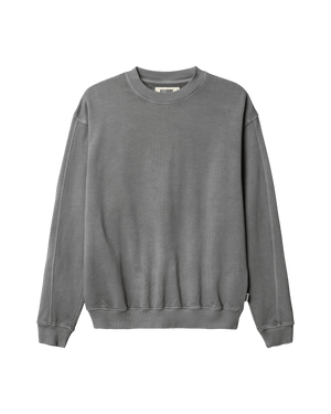 Woodbird WBDon Washed Crew Sweats Antra Grey