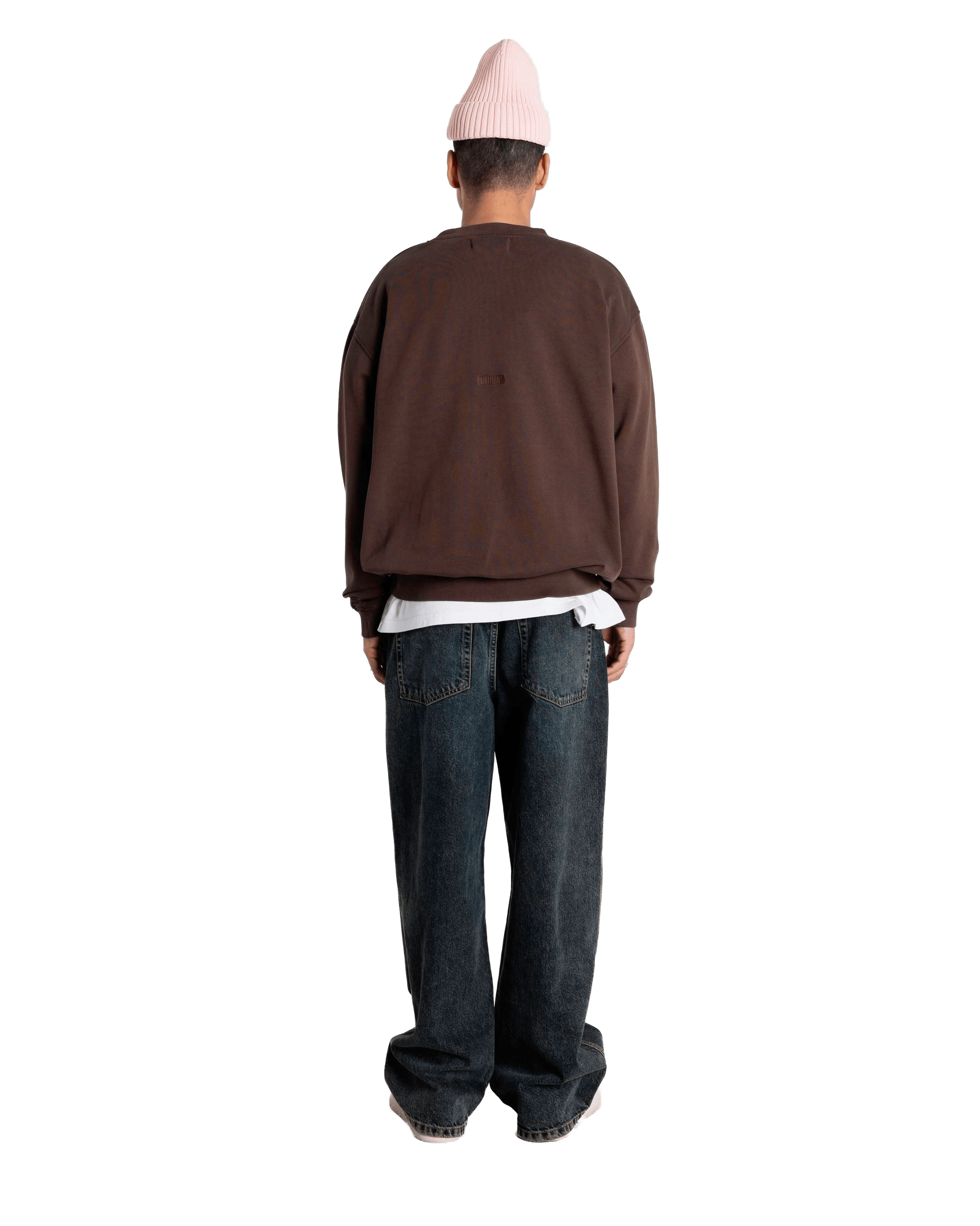Woodbird WBDon Washed Crew Sweats Brown