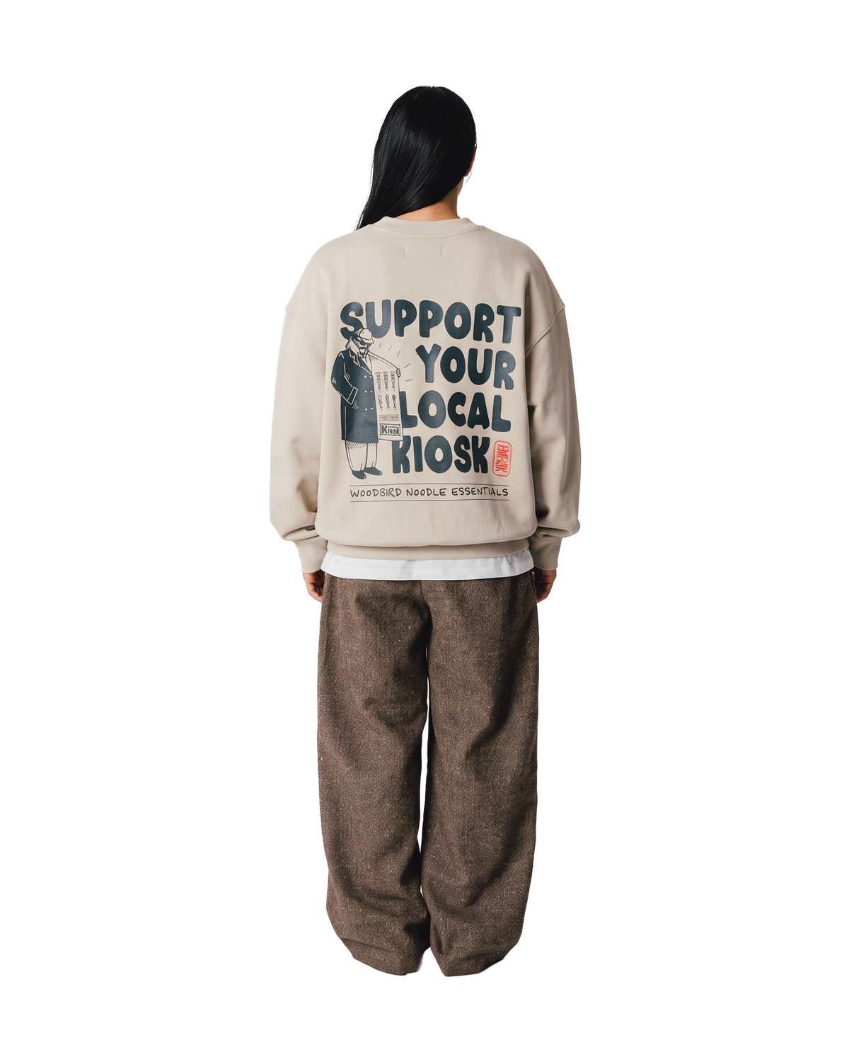 Woodbird WBDuke Support Crew Sweats Taupe