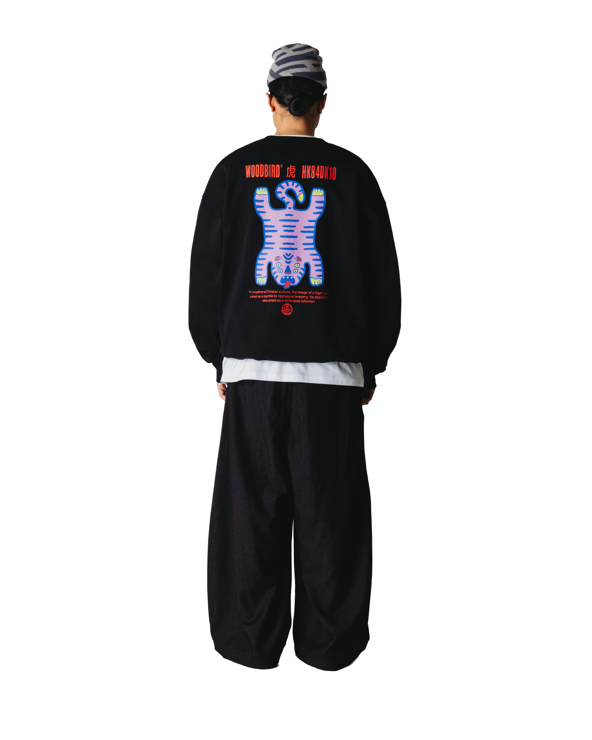 Woodbird WBDuke Tiger Crew Sweats Black