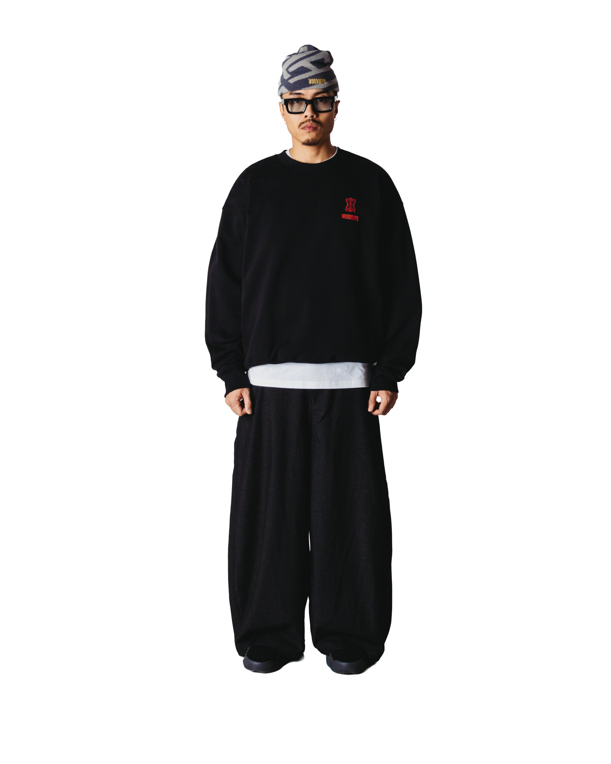 Woodbird WBDuke Tiger Crew Sweats Black