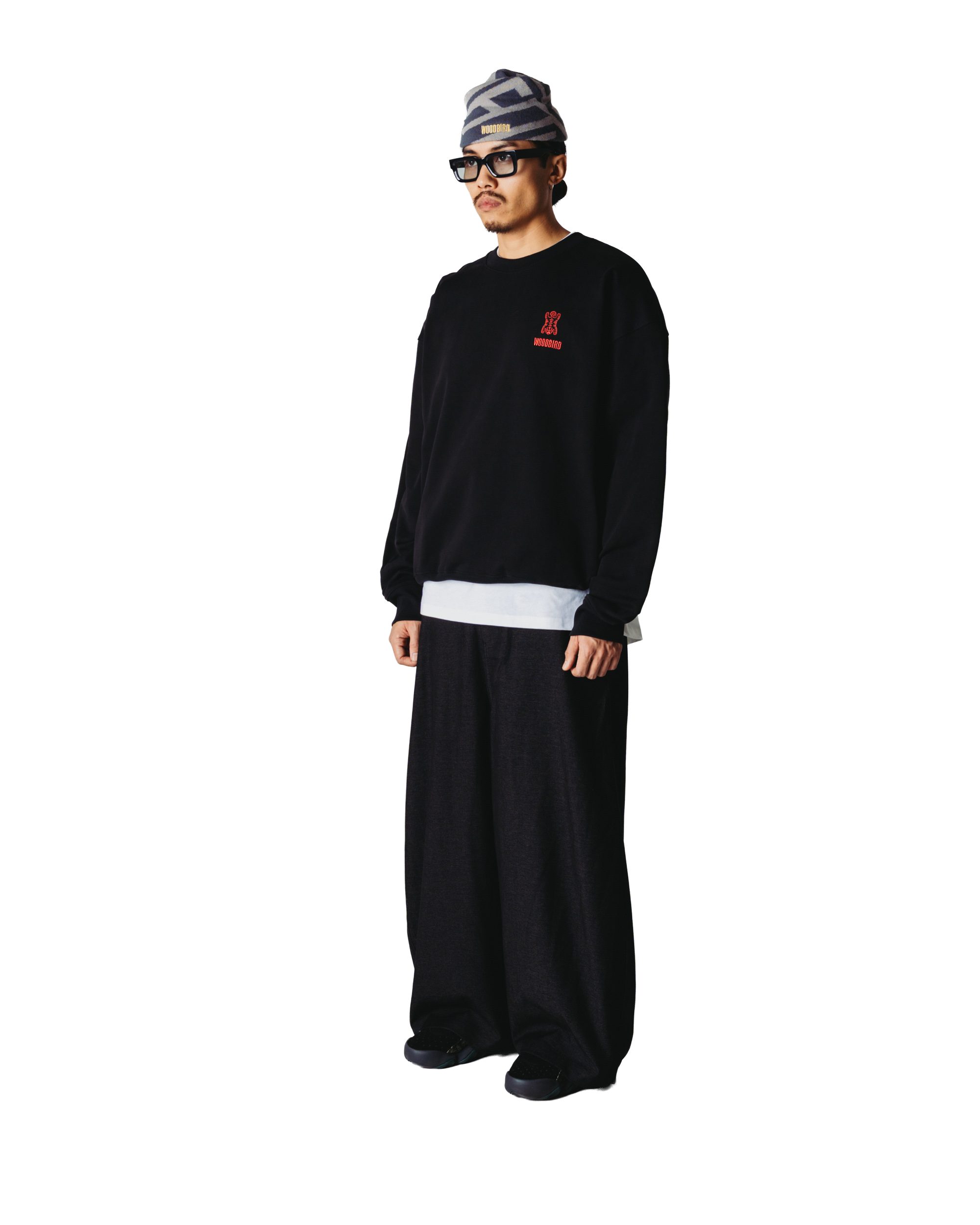 Woodbird WBDuke Tiger Crew Sweats Black