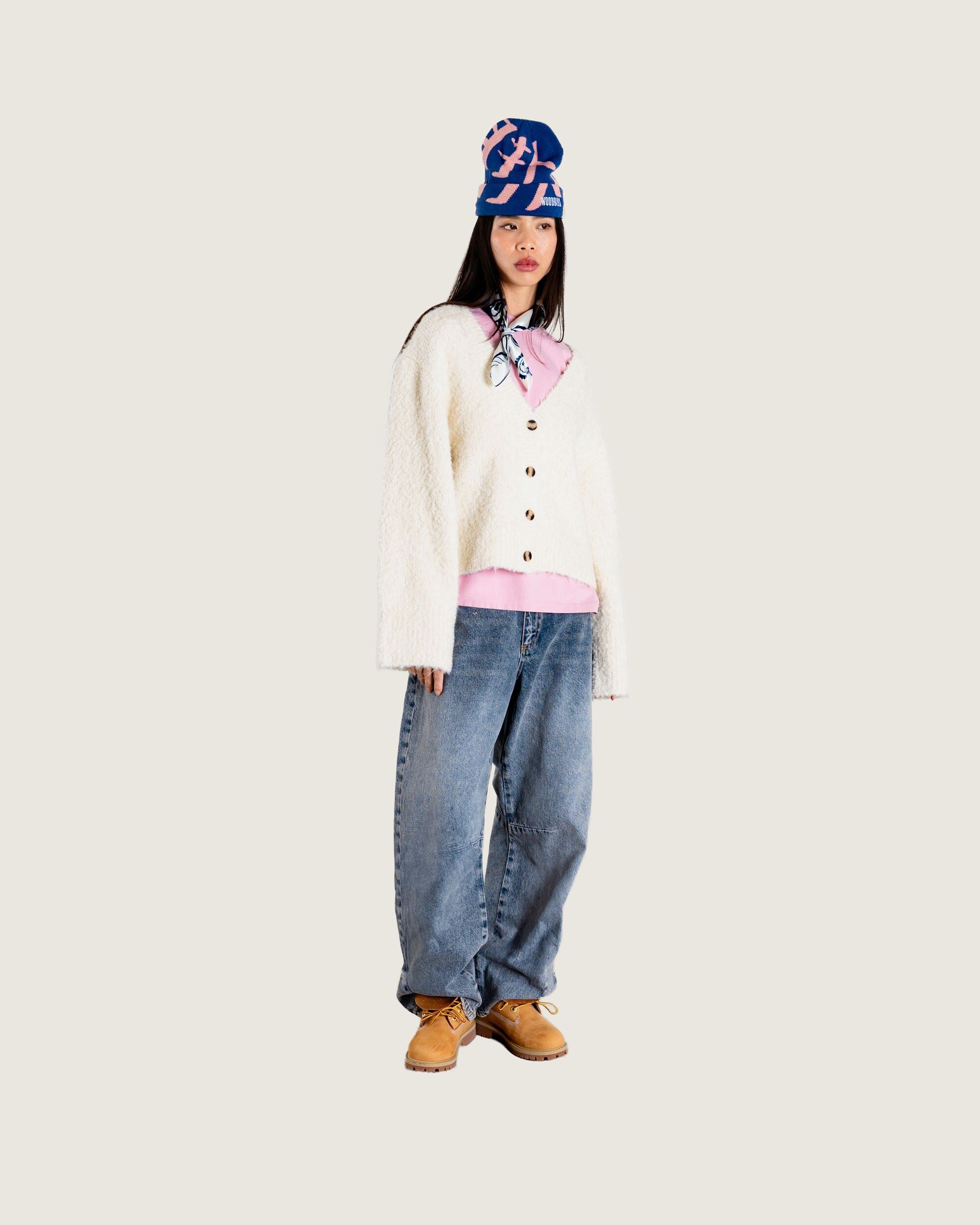 Woodbird Female WBEa Teddy Cardigan Knits Off White