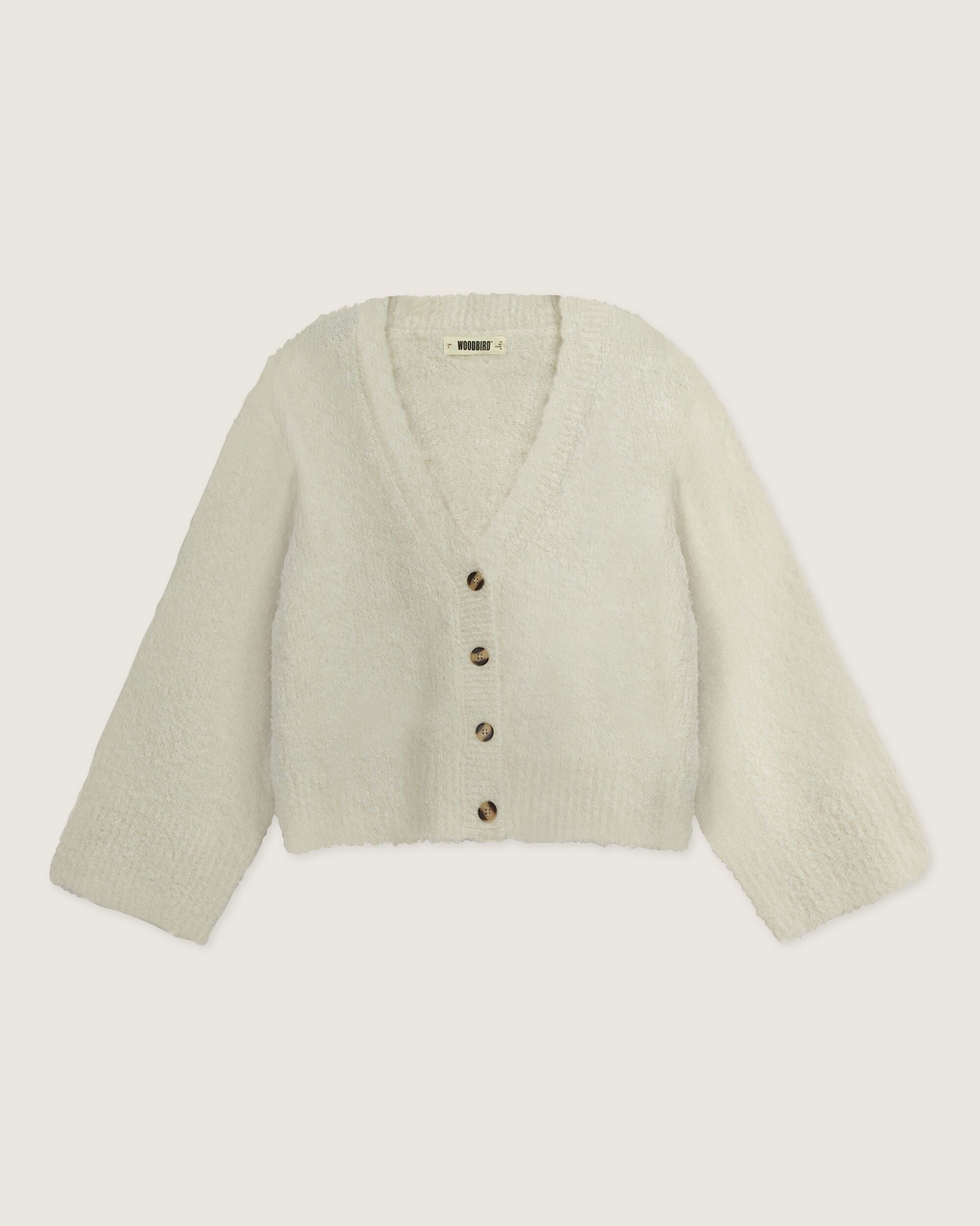 Woodbird Female WBEa Teddy Cardigan Knits Off White