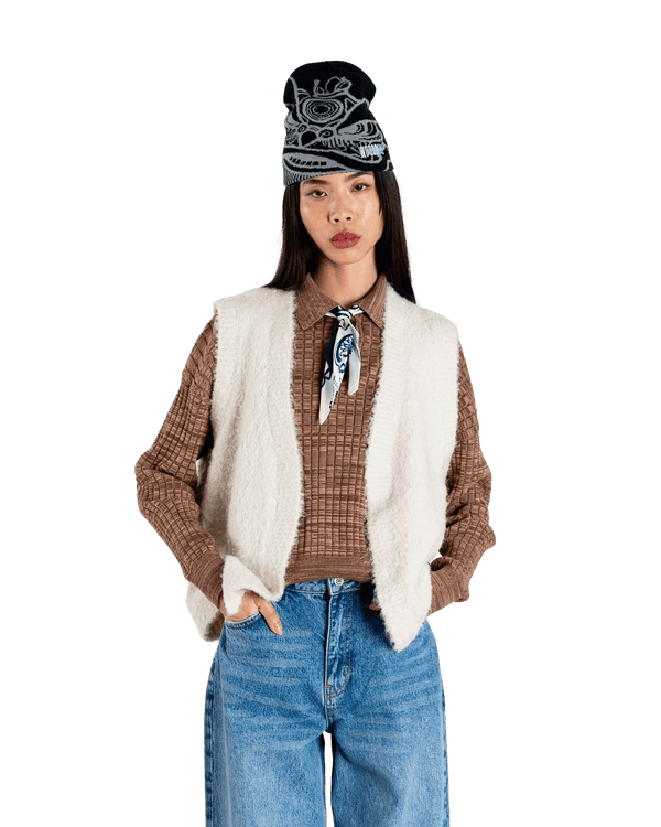 Woodbird Female WBEva Teddy Vest Knits Off White