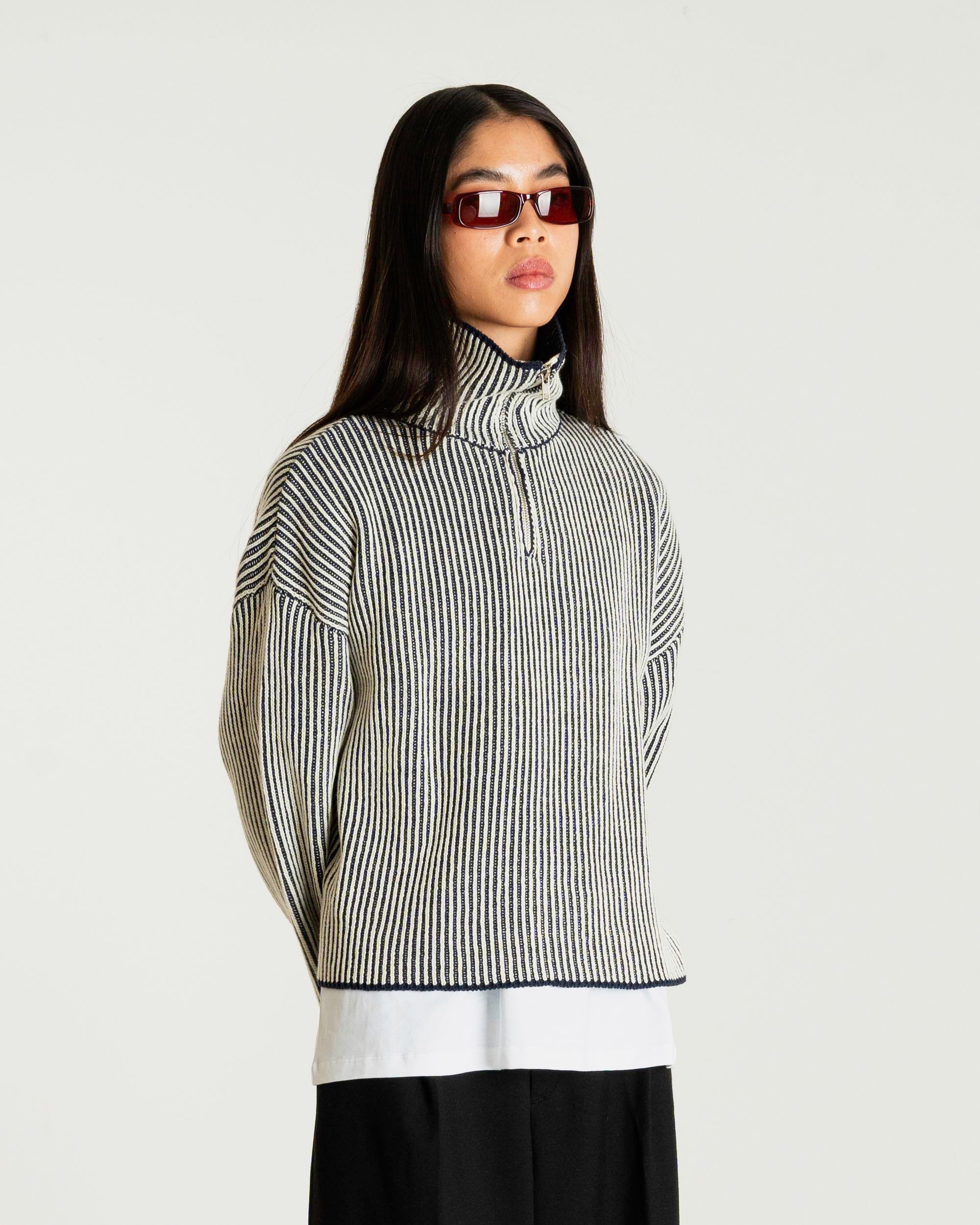 WBFang Half-Zipper Knit - Sand – Woodbird WBFang Half-Zipper Knit - Sand – Woodbird
