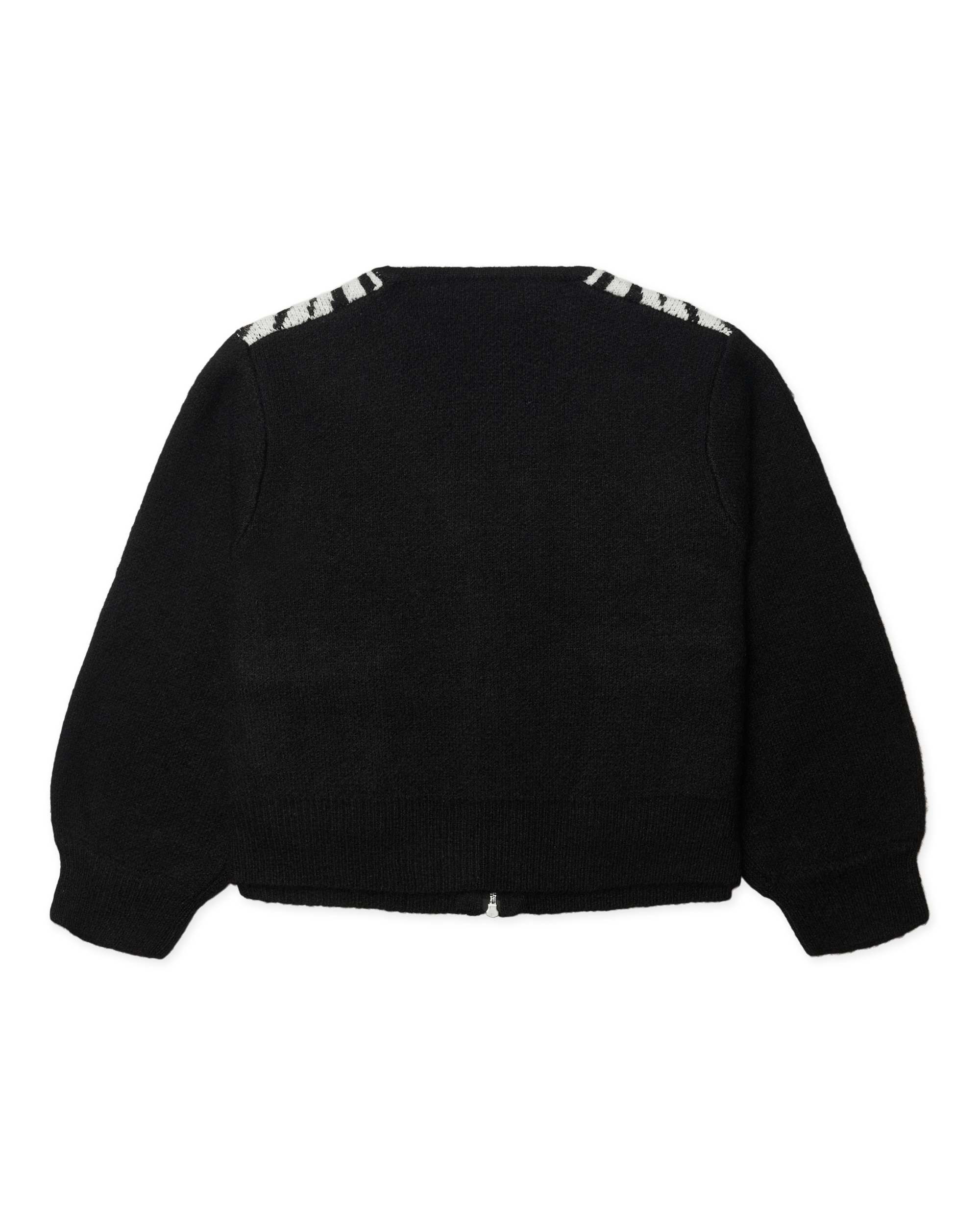 Woodbird Female WBFen Zebra Zip Cardigan Knits Black-White
