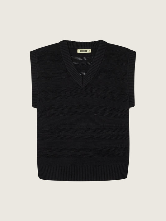 Woodbird WBFeng Structure Vest Knits Black