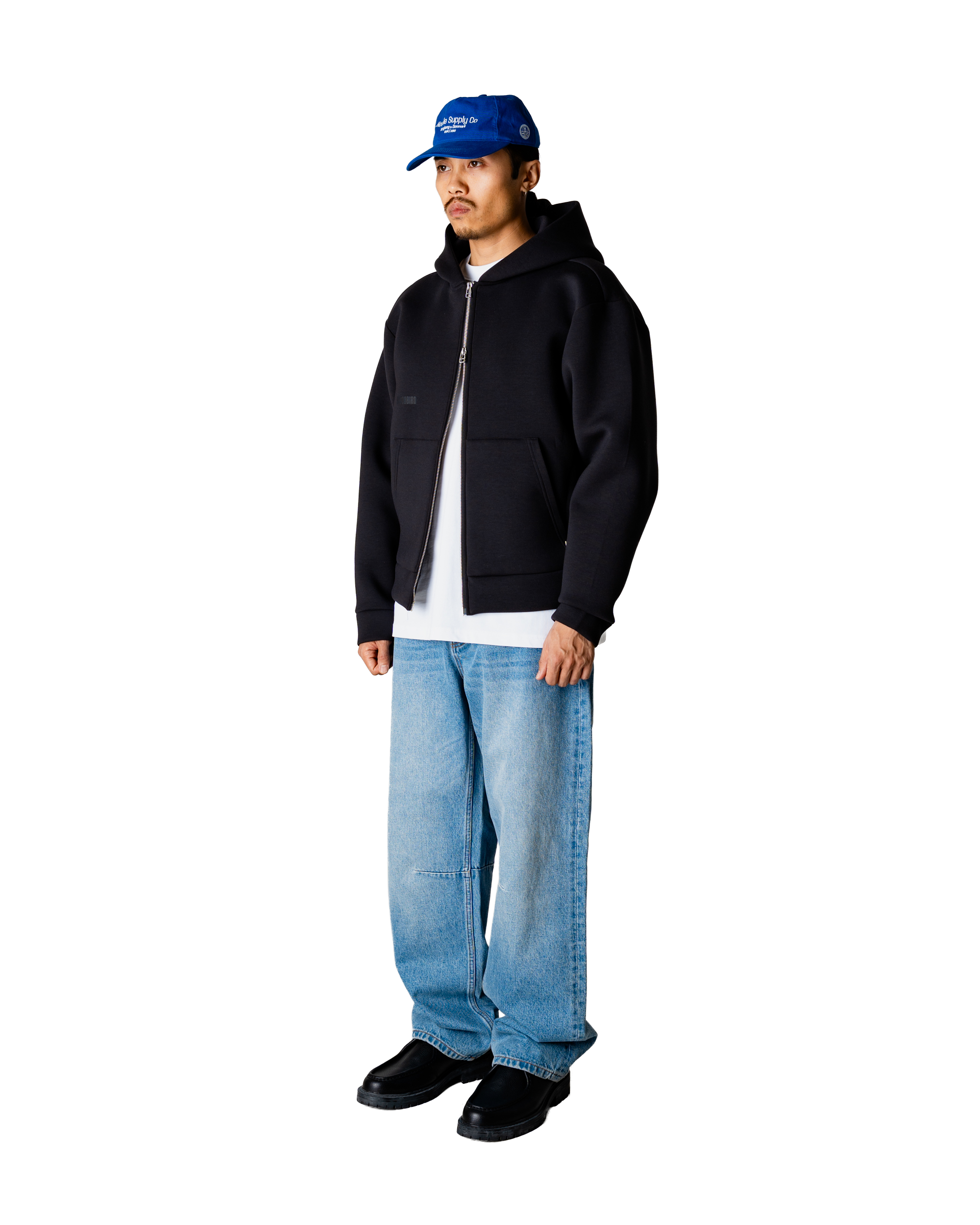 Woodbird WBFuji Scuba Zip Hoodie Sweats Black