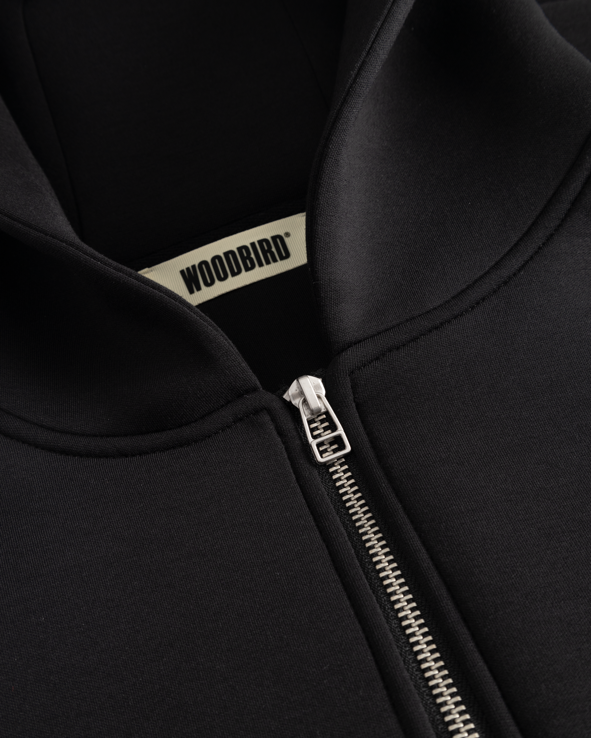 Woodbird WBFuji Scuba Zip Hoodie Sweats Black