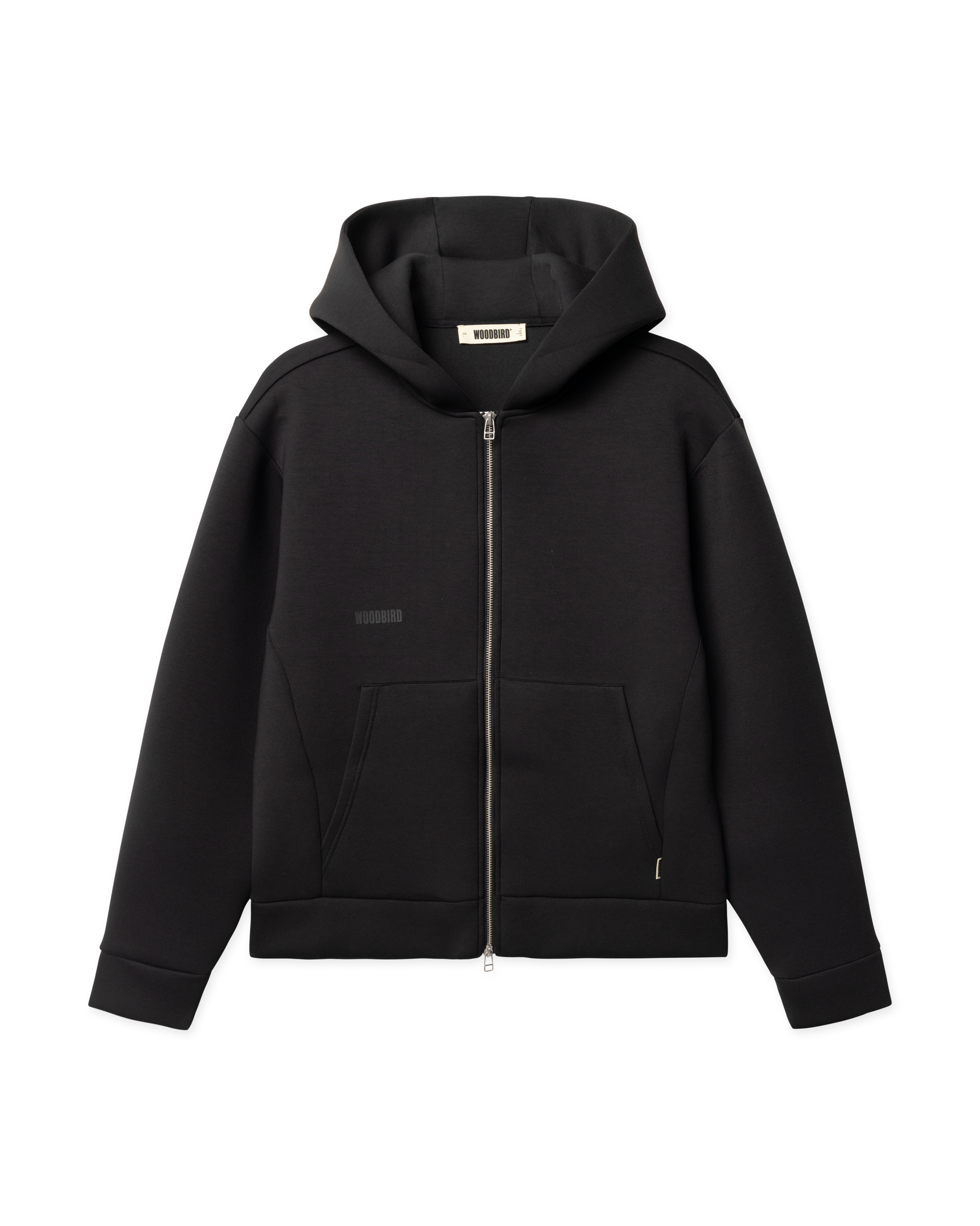 Woodbird WBFuji Scuba Zip Hoodie Sweats Black