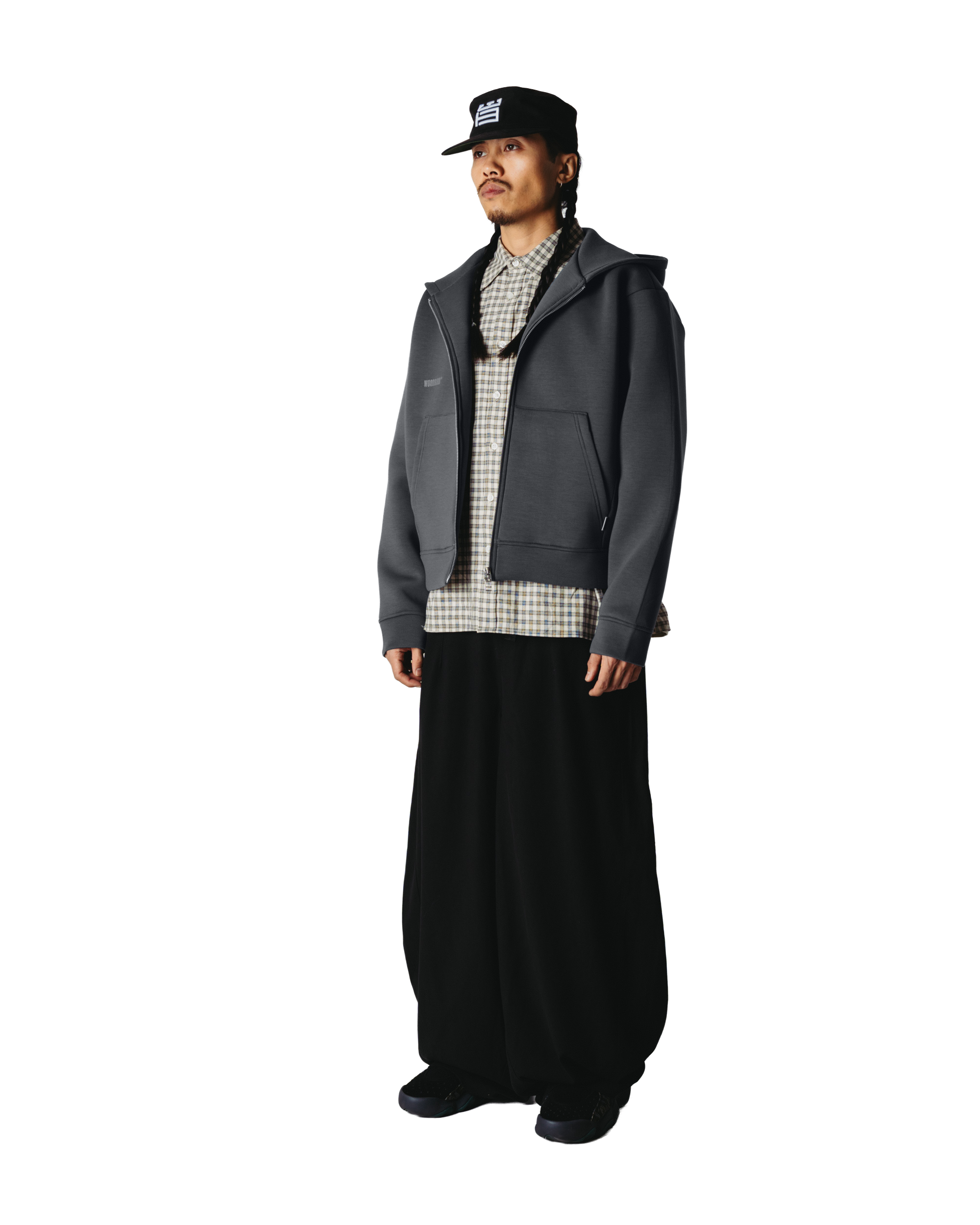 Woodbird WBFuji Scuba Zip Hoodie Sweats Slate Blue